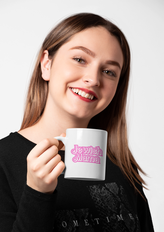 Jewish Mama Mug – Barbie Font Coffee Cup