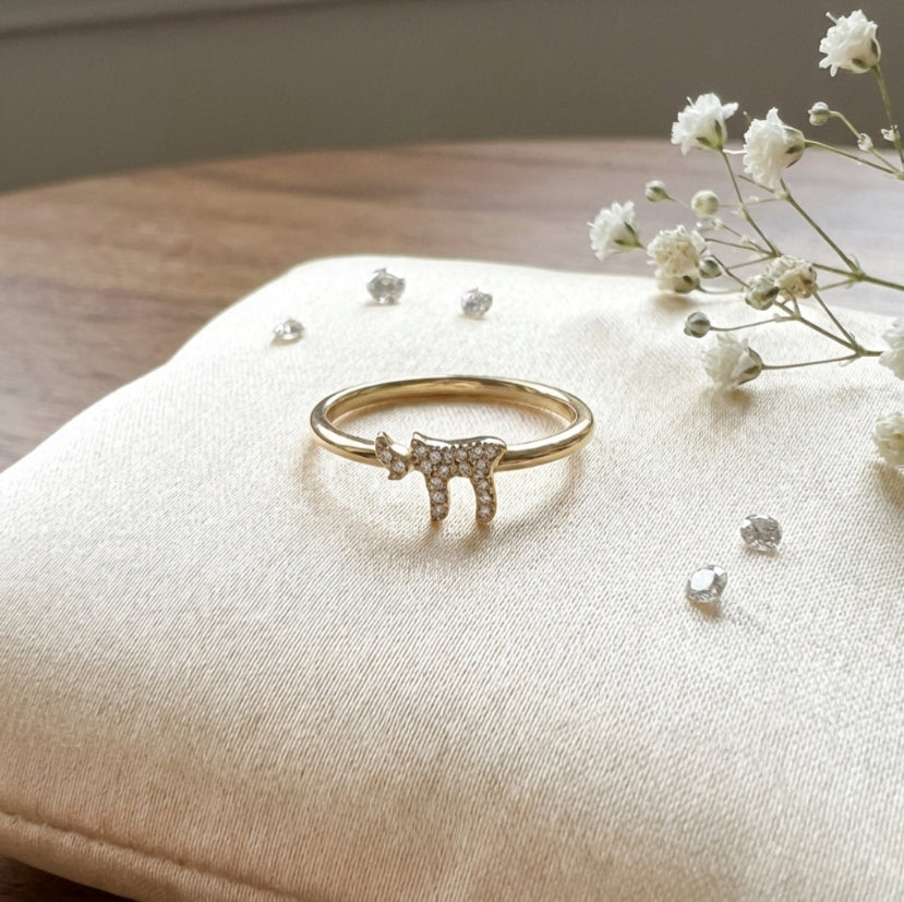 Sterling Silver Chai Ring Jewish Jewelry