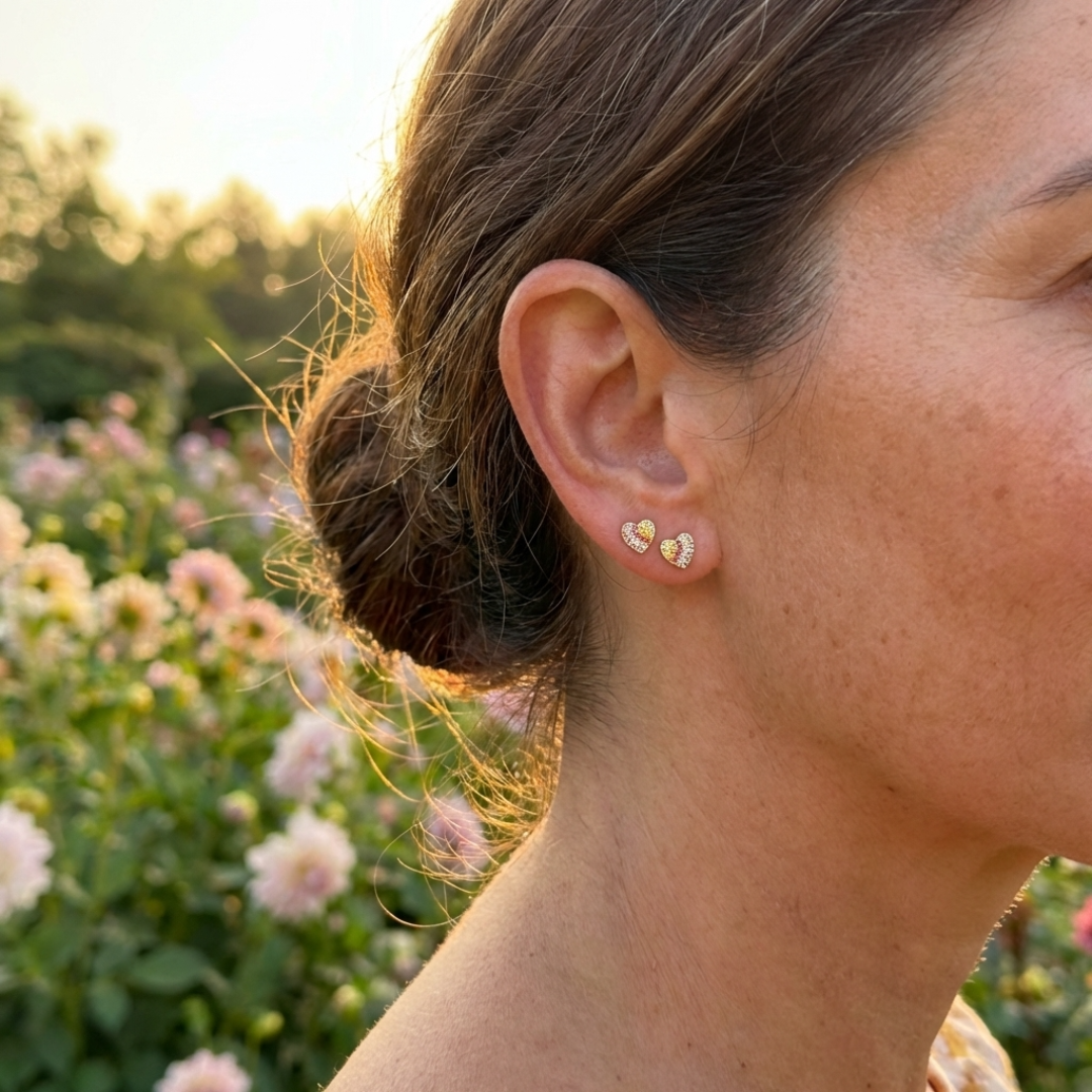 Rainbow Heart Earrings