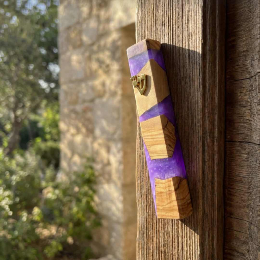 Color Resin Mezuzah for Doorway - Jewish Wedding Gift