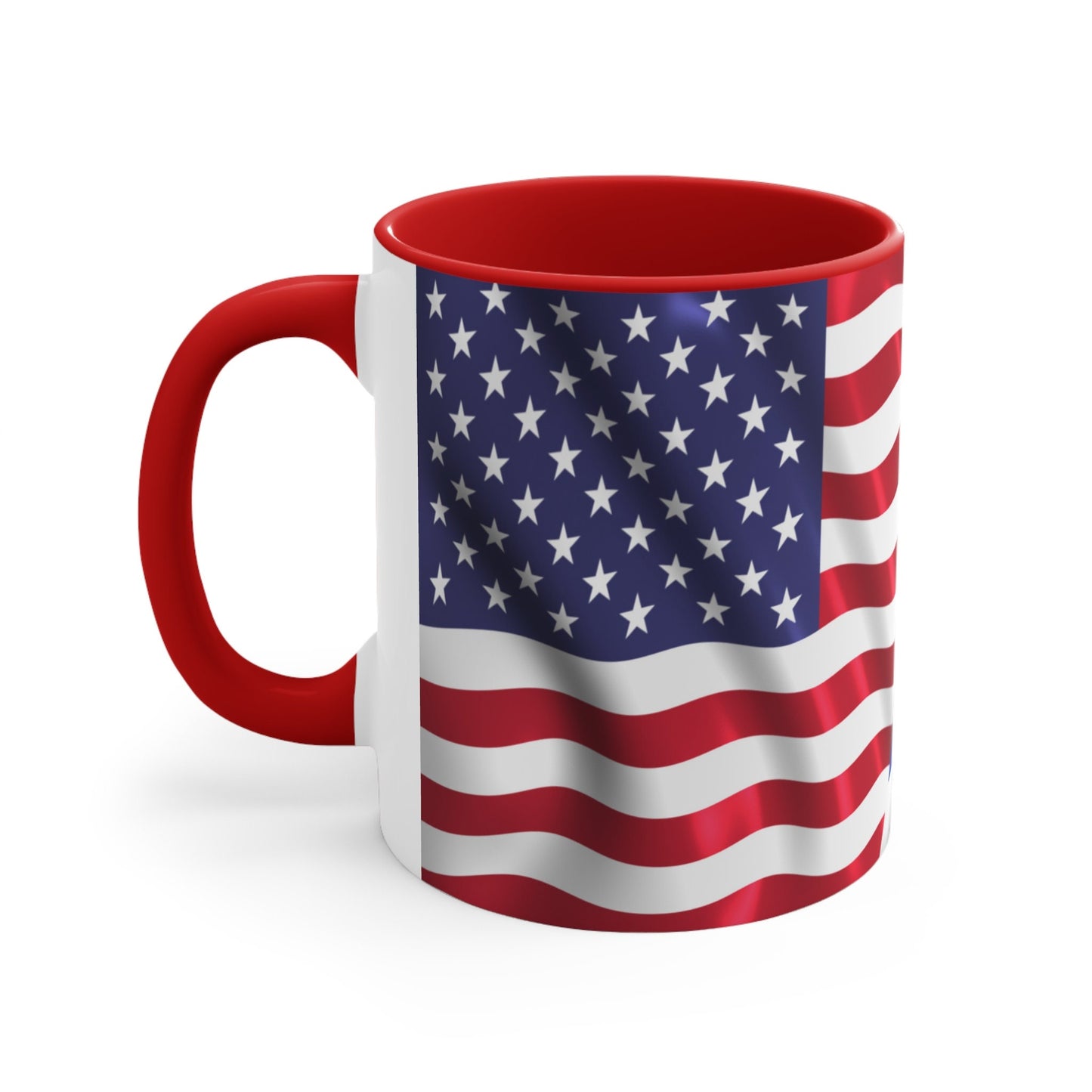 Israel and USA Flag- Two-Tone Coffee Mug