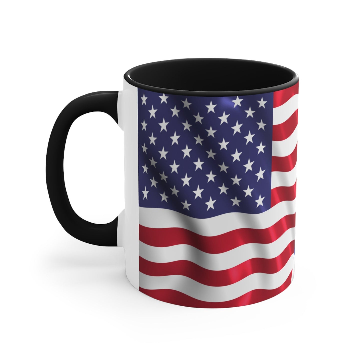 Israel and USA Flag- Two-Tone Coffee Mug