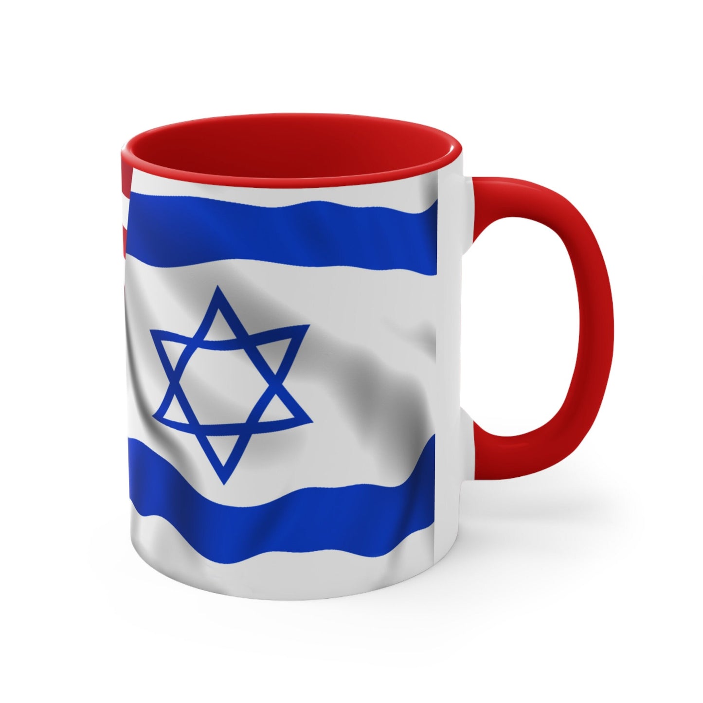 Israel and USA Flag- Two-Tone Coffee Mug