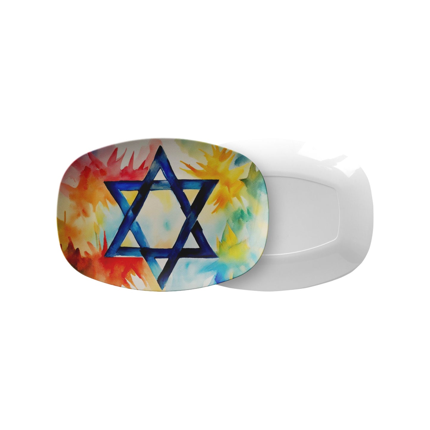 Star of David Challah Tray – Jewish Judaica Serving Platter for Shabbat and Holidays