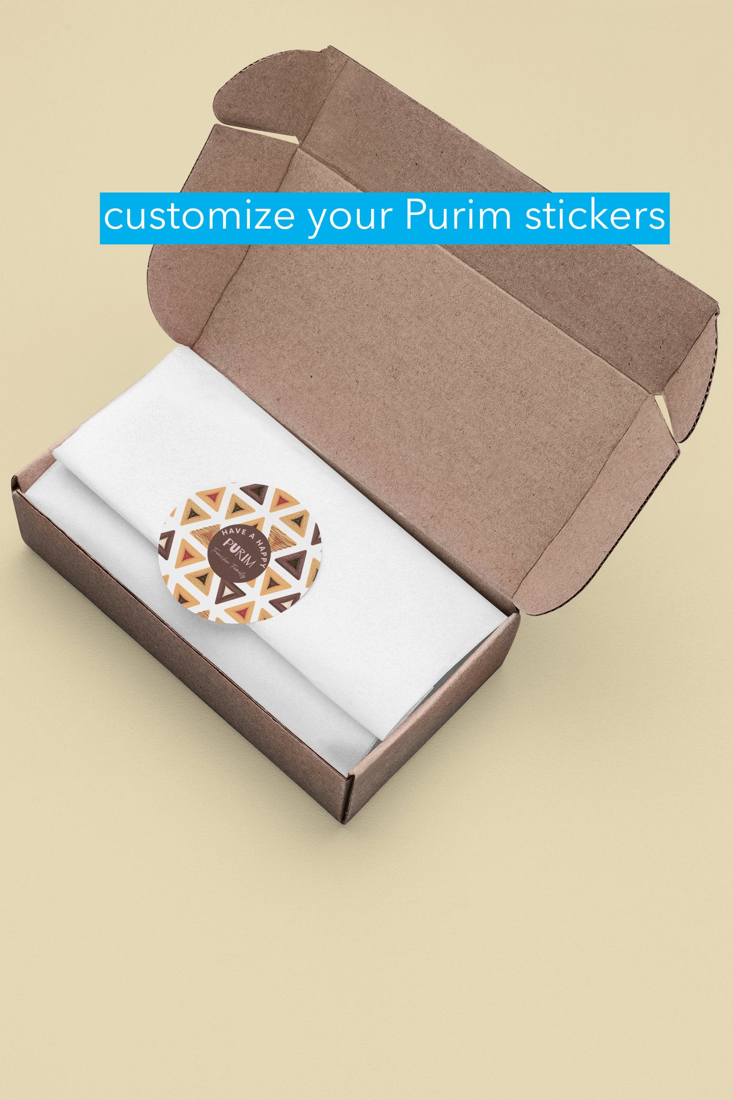 Purim Sticker Set, Customized with Your Name, Mishloach Manot, Purim Gifts, Celebrating Happy Purim, Purim Sticker set