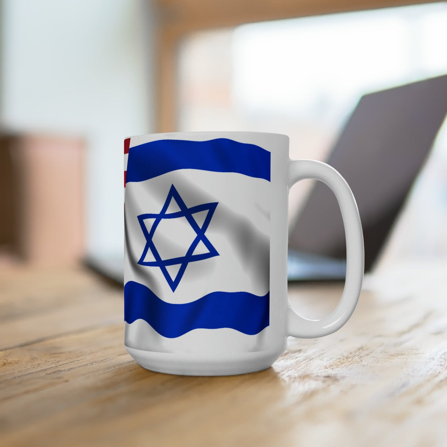 Israel and American flag mug,