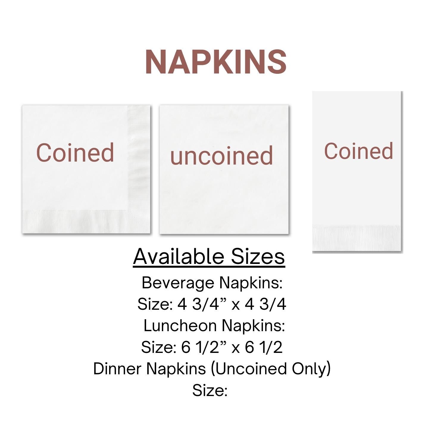 Foil Stamped Simcha Napkins