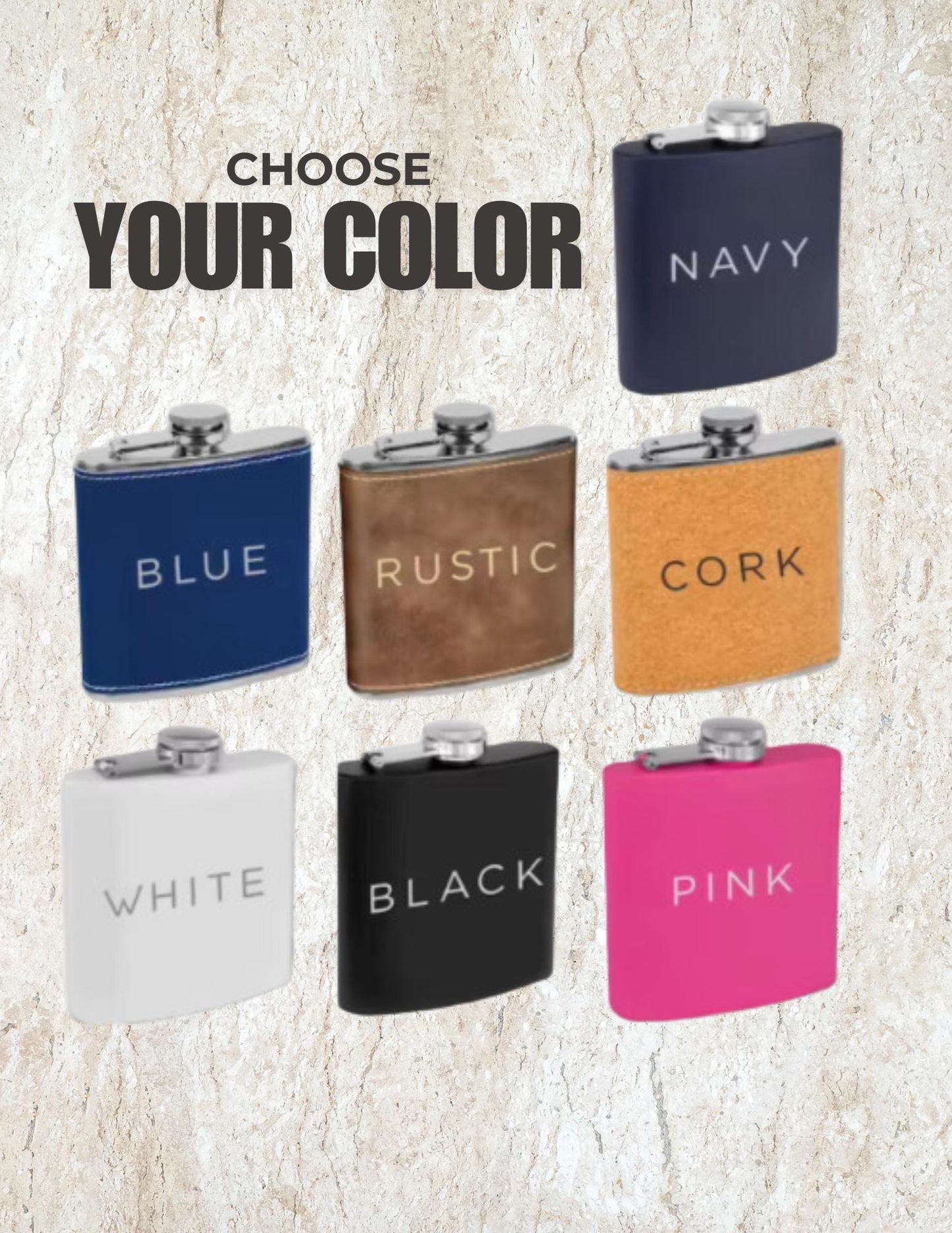 Monogrammed L'Chaim Flask Gift Set