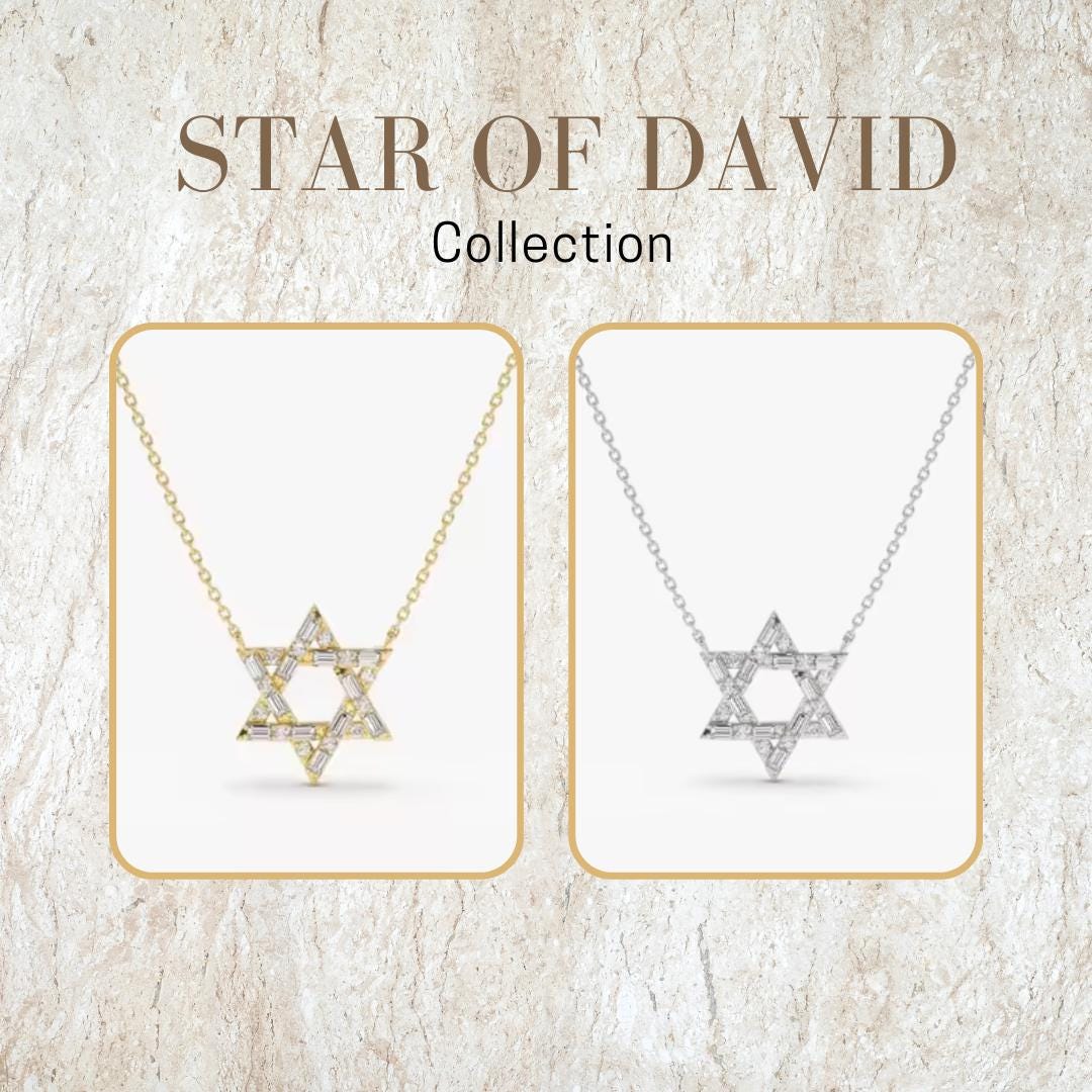 Crystal Star of David Necklace