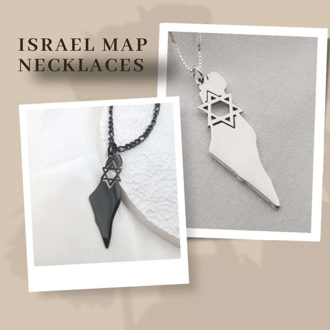 Map of Israel Pendant Necklace