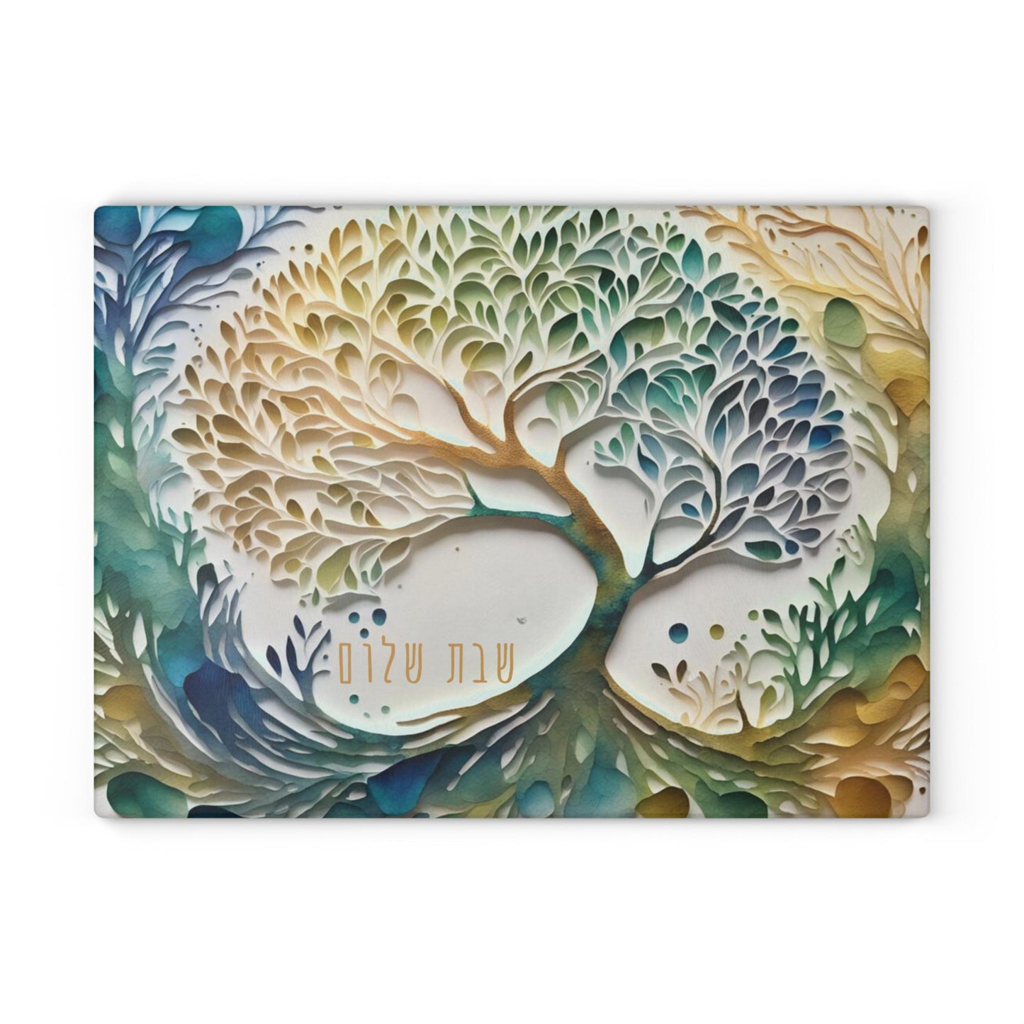 Colorful Tree Challah Board