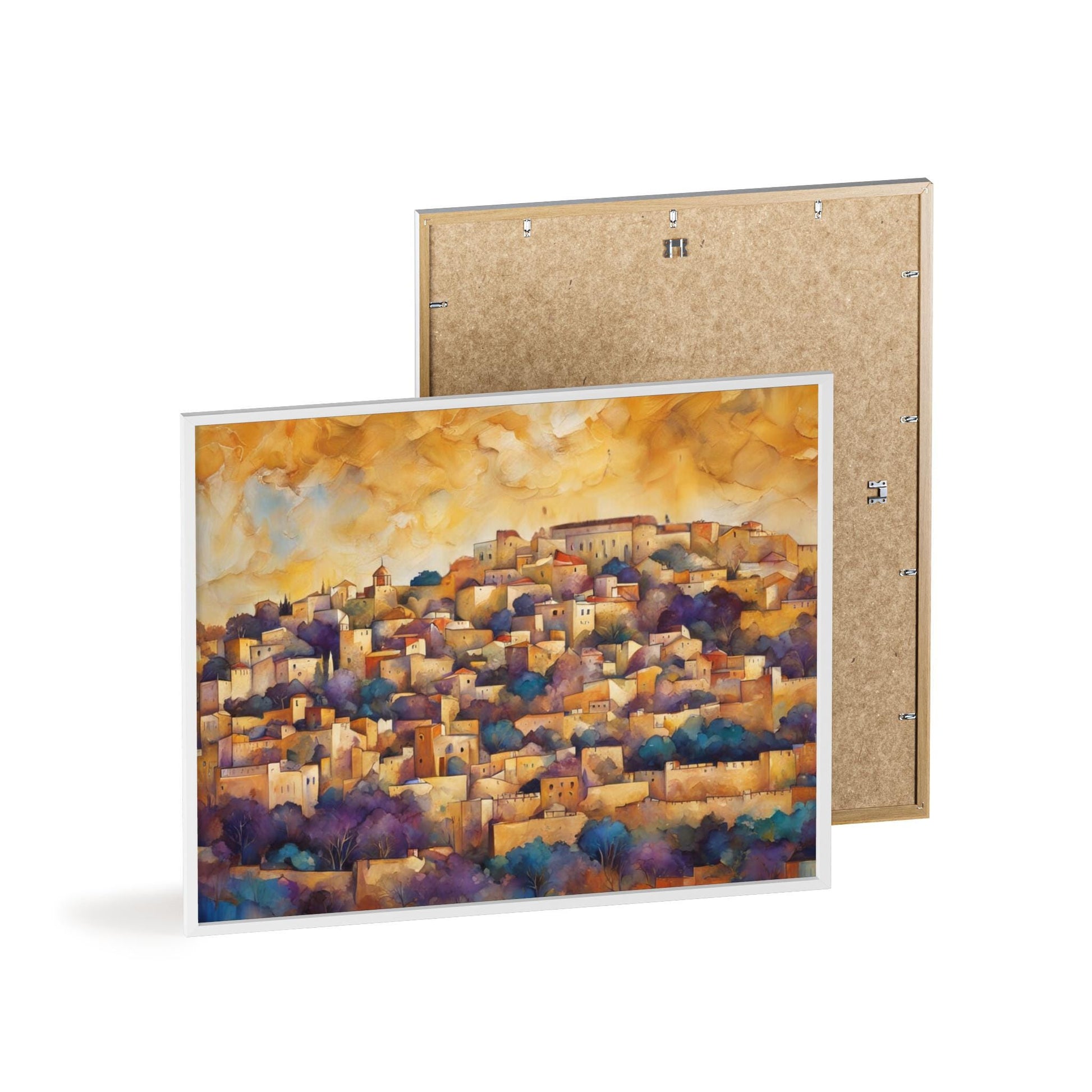 Jerusalem Hills Watercolor Art – Jewish Landscape Judaica Print