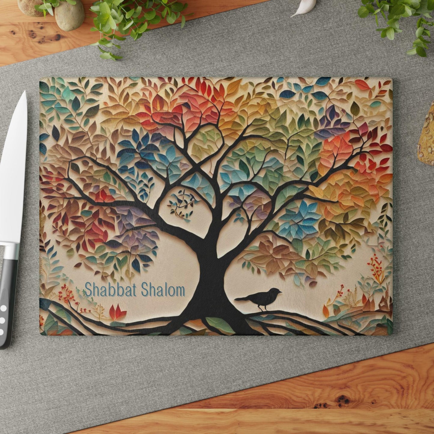 Tree of life cutting board, shabbat bread, cheese board, wedding gift, shabbos