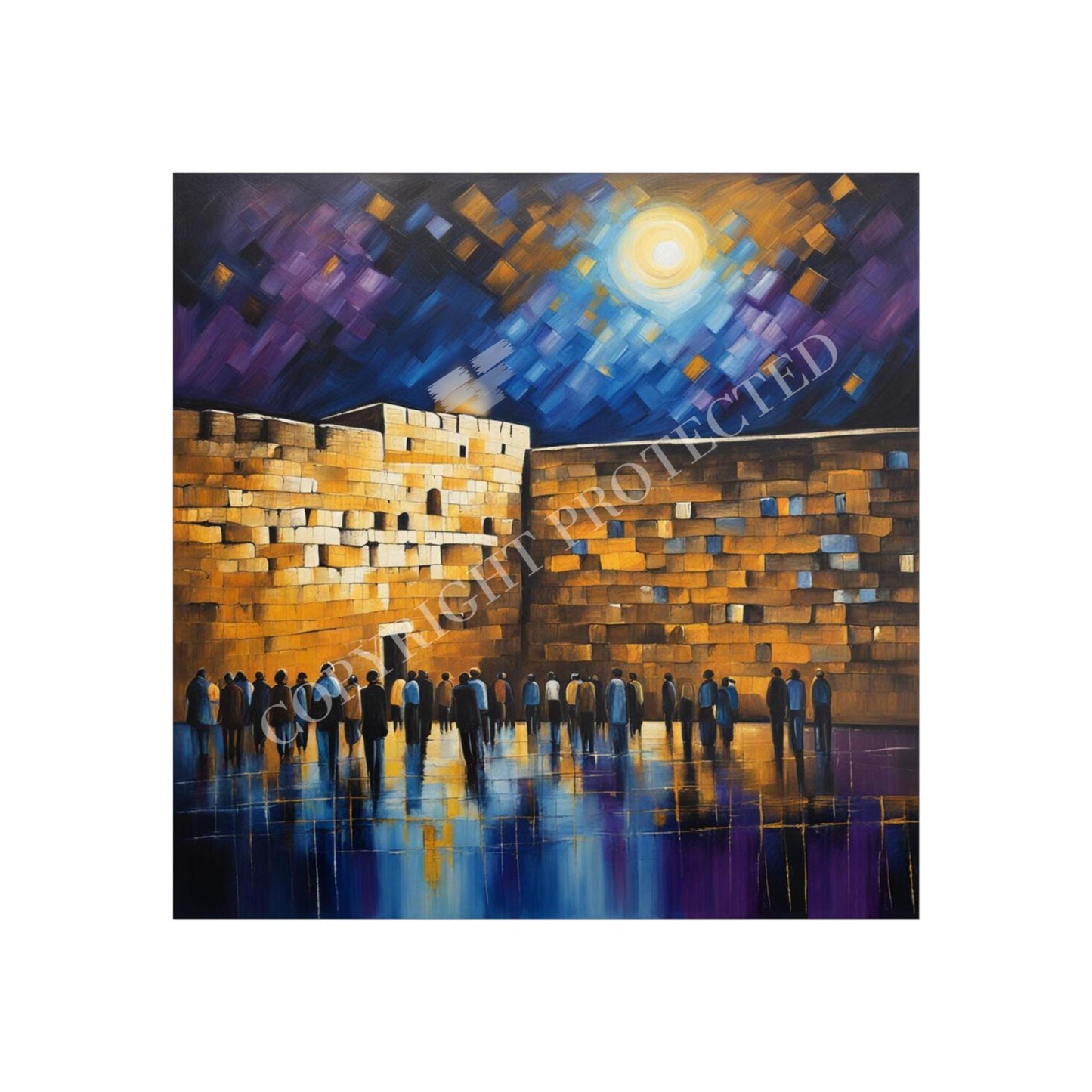 Jewish Art, Kotel Painting, Judaica Art, Western Wall, Jerusalem Israel, Kosel, Wailing wall