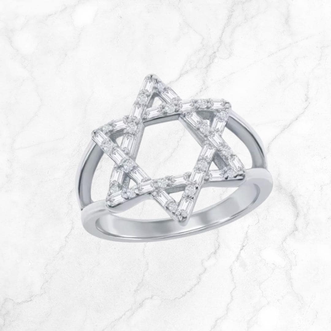 Star of David Ring – Silver, Gold, or Rose Gold Plated