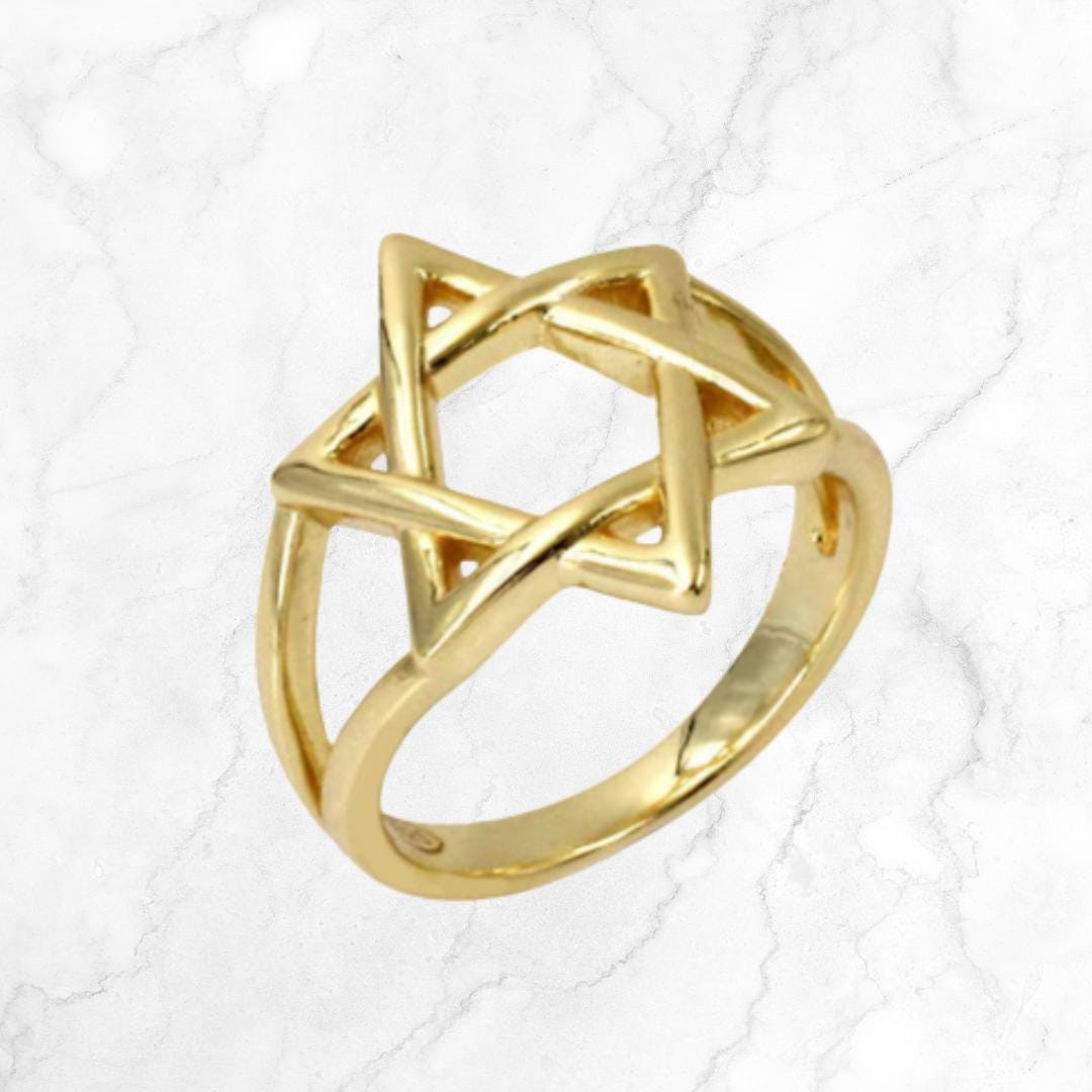 Star of David Ring – Silver, Gold, or Rose Gold Plated