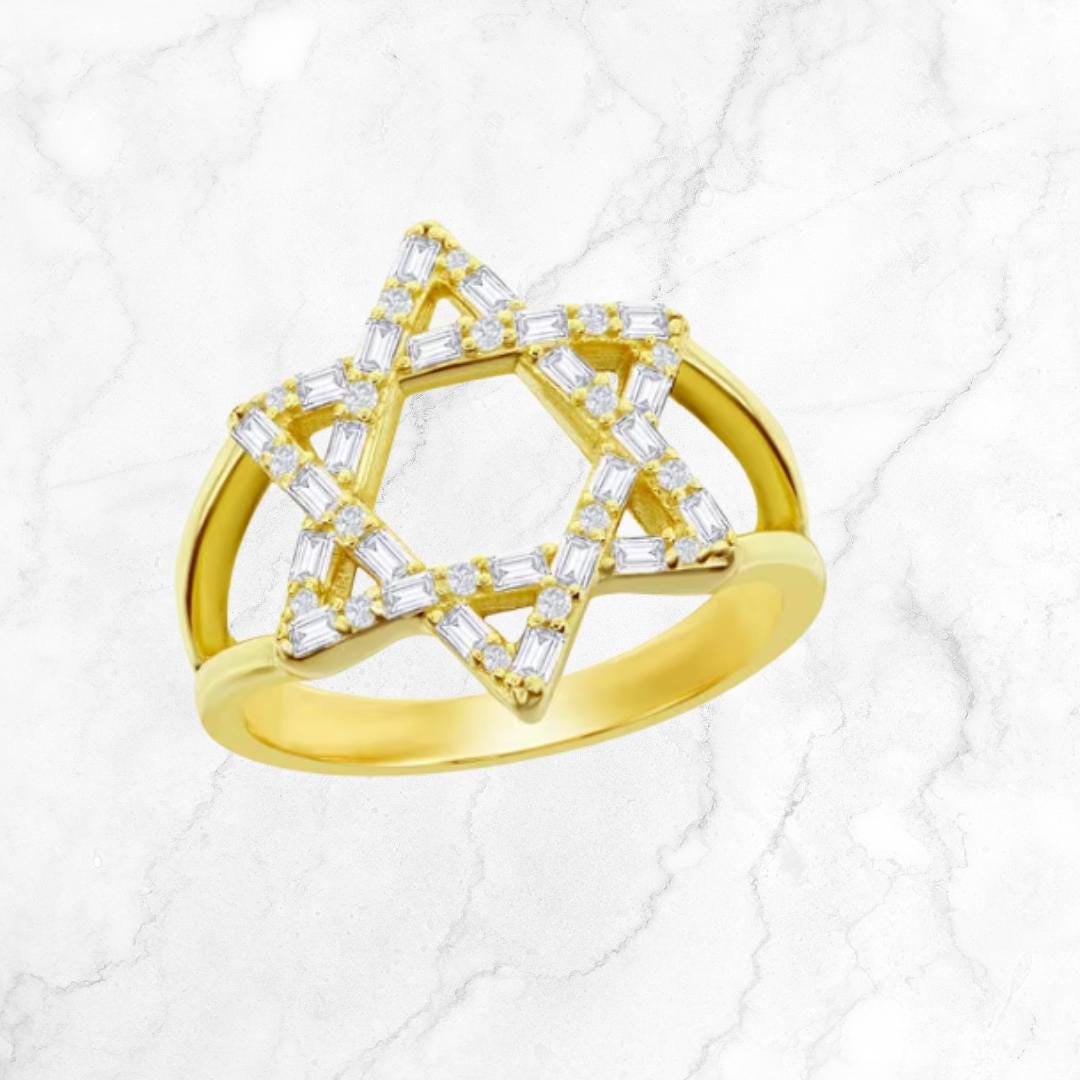 Star of David Ring – Silver, Gold, or Rose Gold Plated
