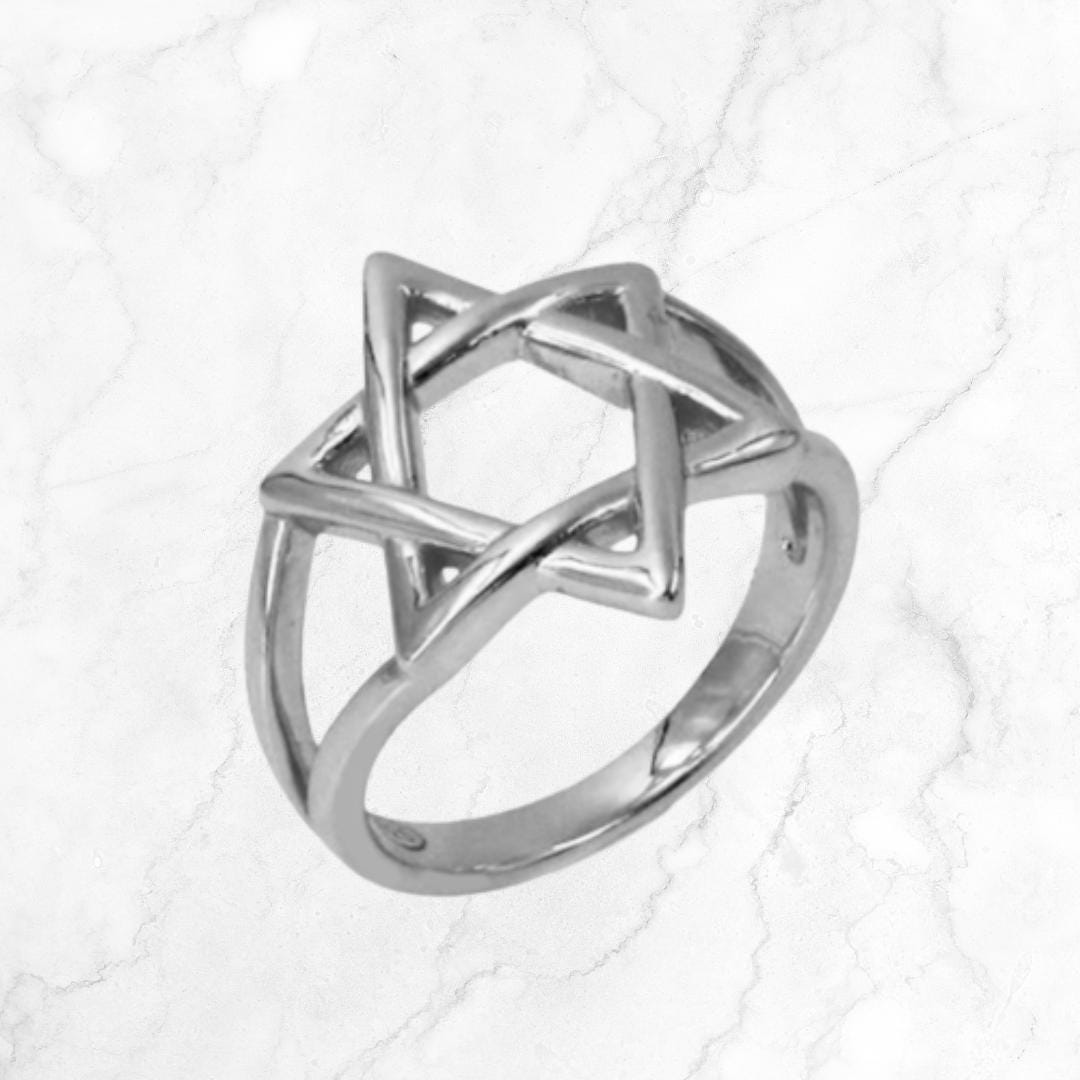Star of David Ring – Silver, Gold, or Rose Gold Plated