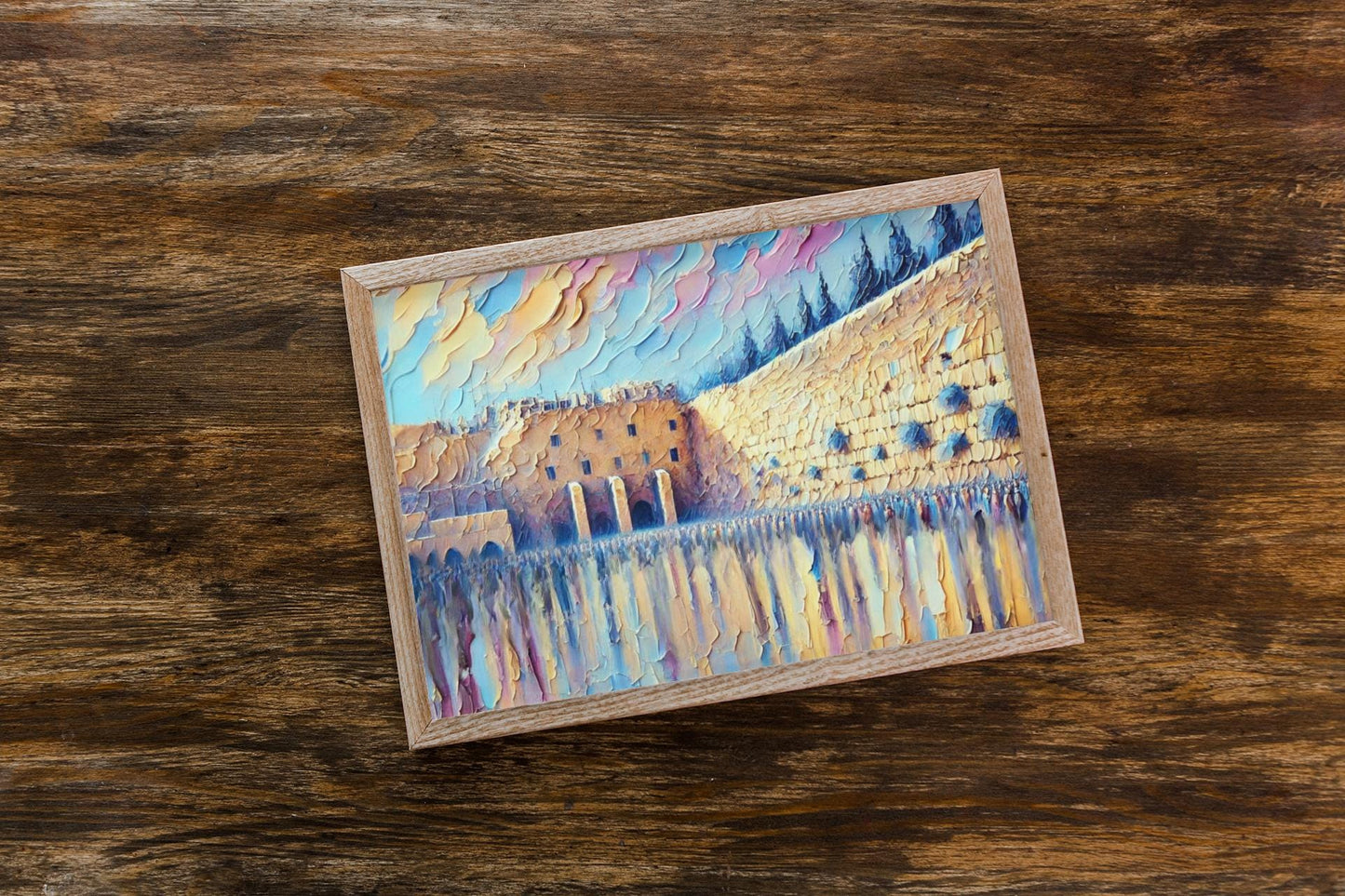 Kotel Brushstroke-Style Painting – Jerusalem Wall Judaica Art Print