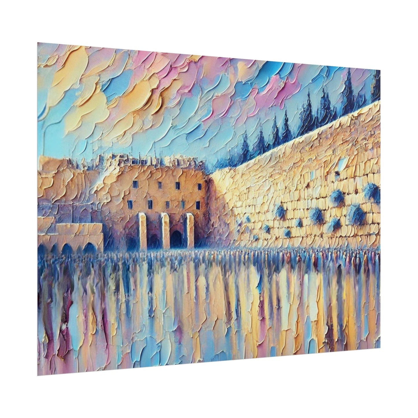 Kotel Brushstroke-Style Painting – Jerusalem Wall Judaica Art Print