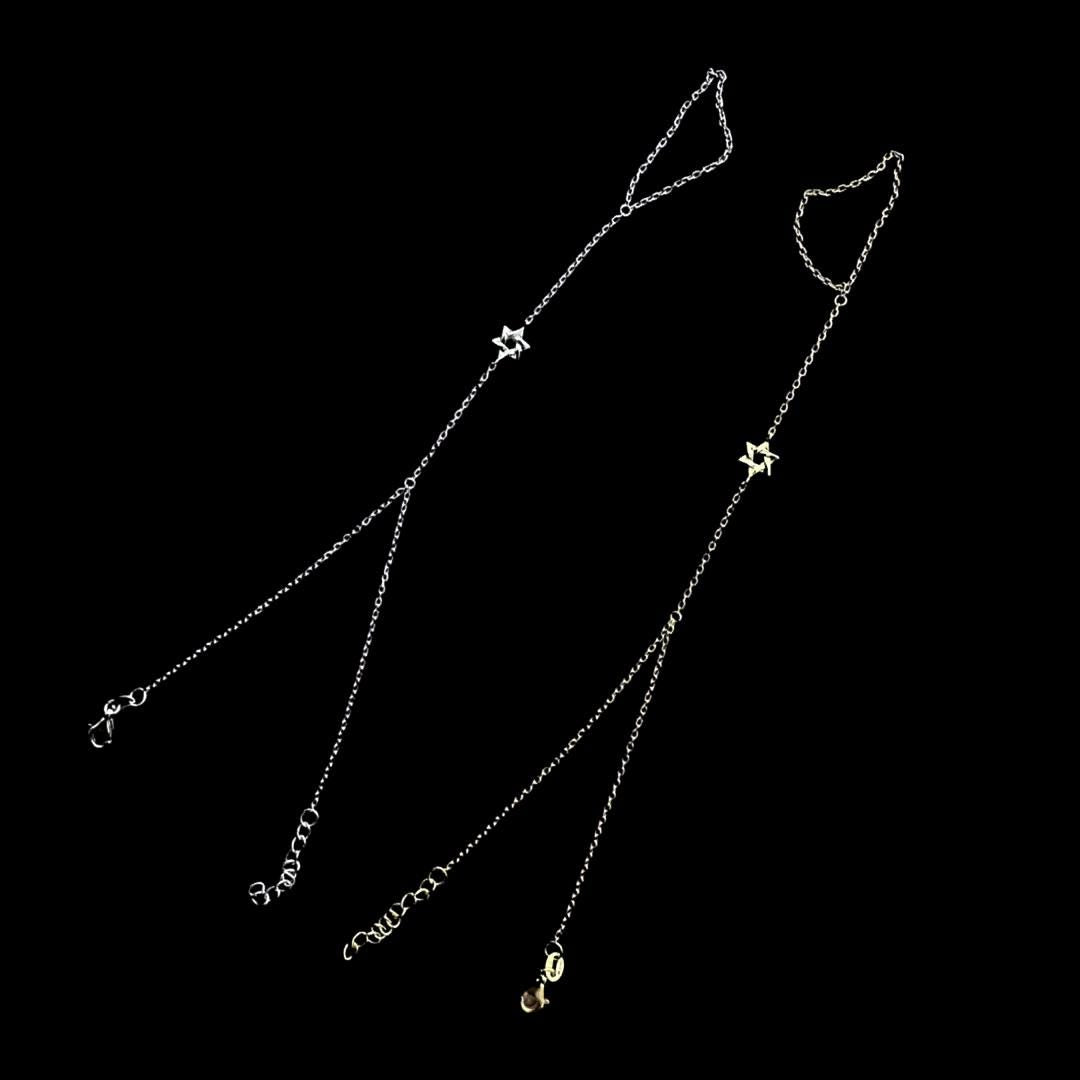 Star of David Ring Chain Bracelet