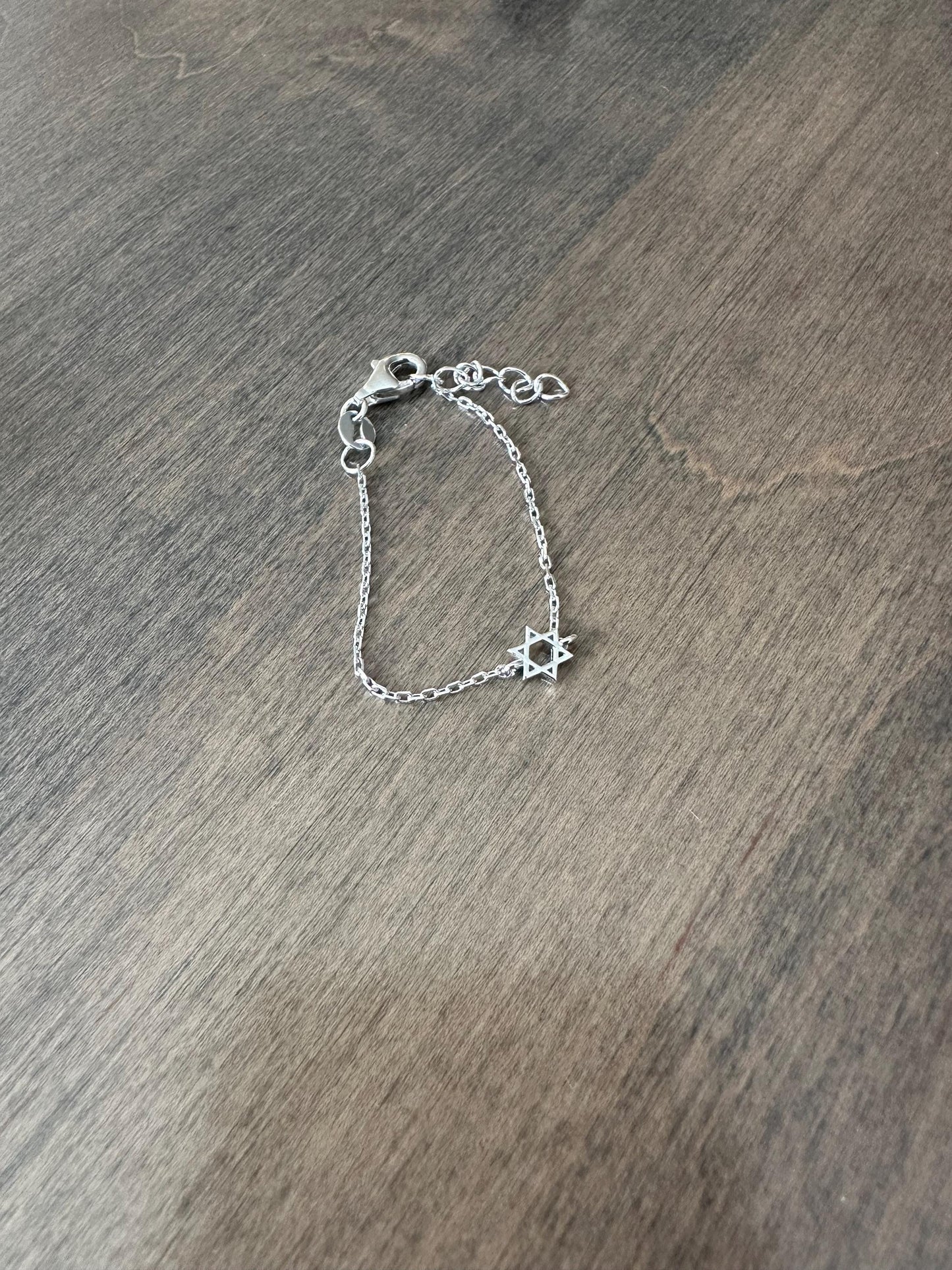 Jewish Baby Tennis Bracelet • Sterling Silver Baby Bracelet • Safe Judaica Jewelry for Infants