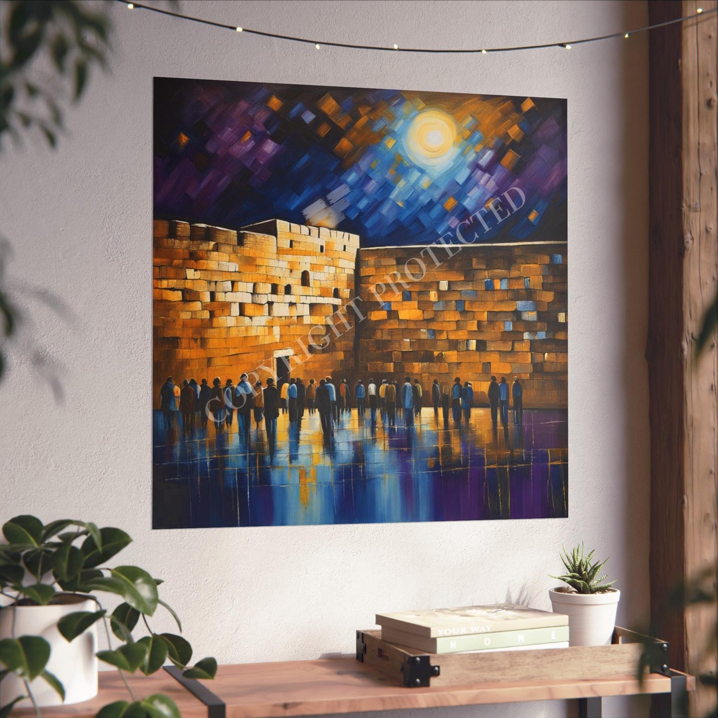 Jewish Art, Kotel Painting, Judaica Art, Western Wall, Jerusalem Israel, Kosel, Wailing wall