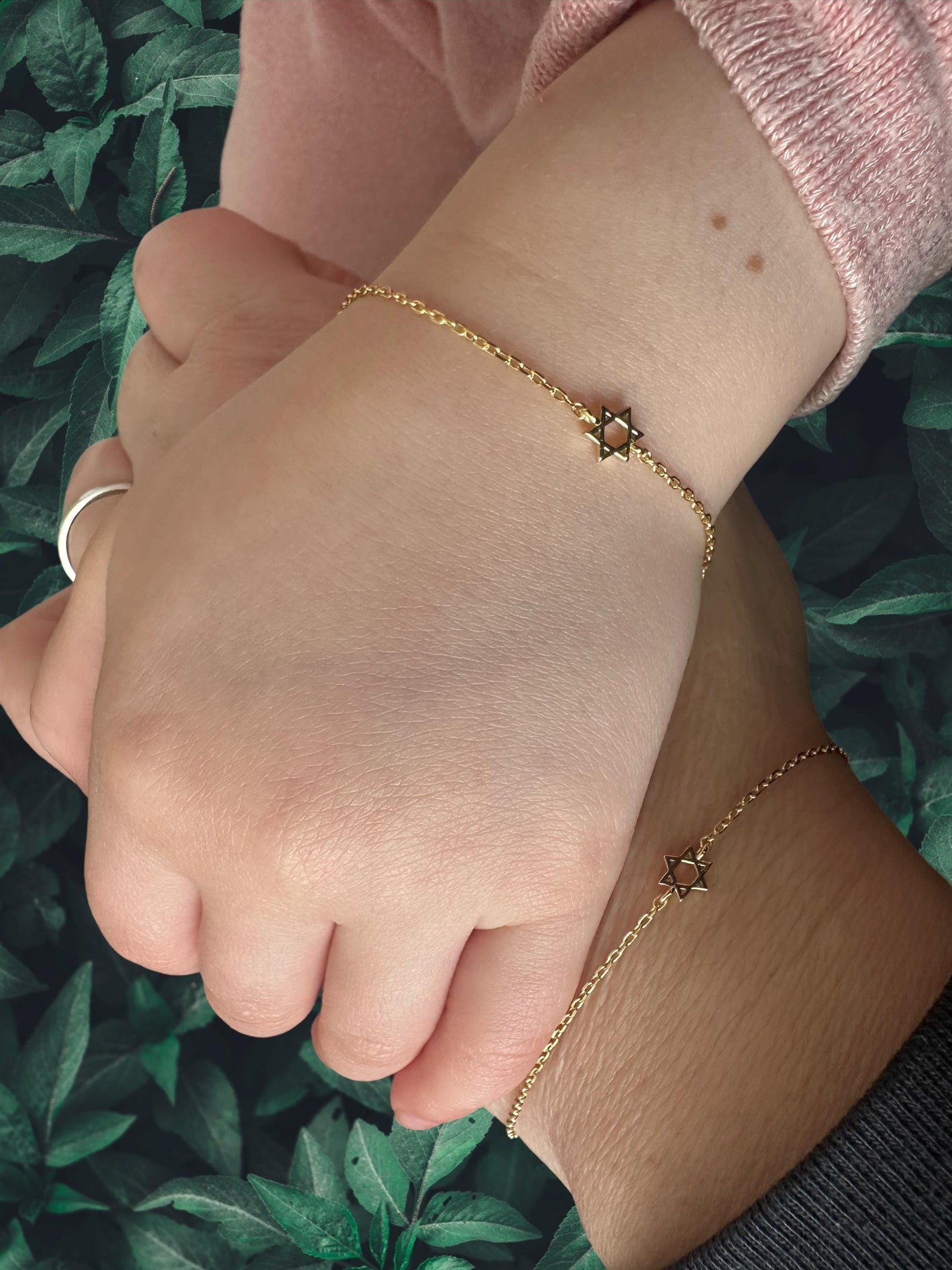Jewish Baby Tennis Bracelet • Sterling Silver Baby Bracelet • Safe Judaica Jewelry for Infants