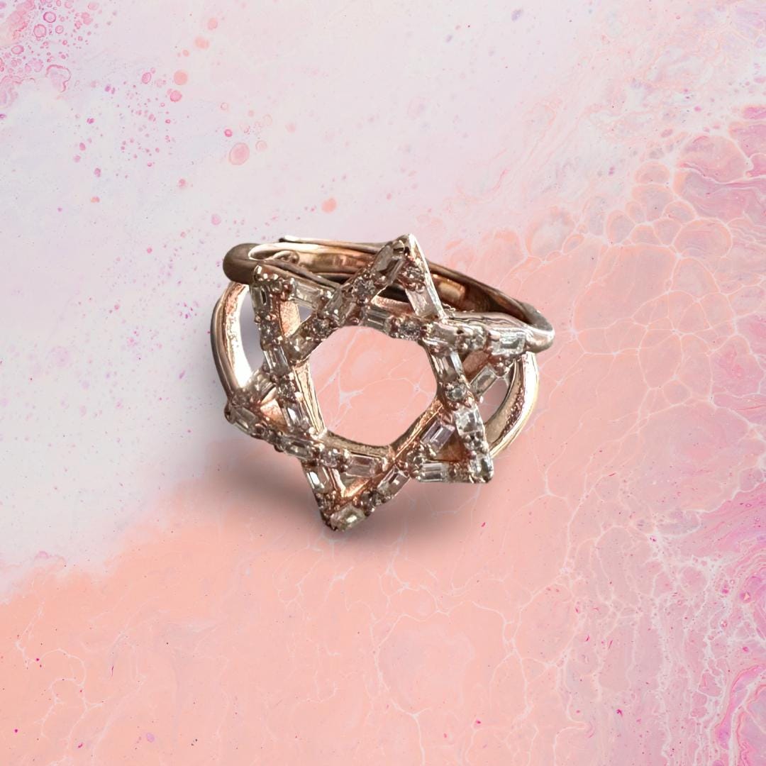 Star of David Ring – Silver, Gold, or Rose Gold Plated