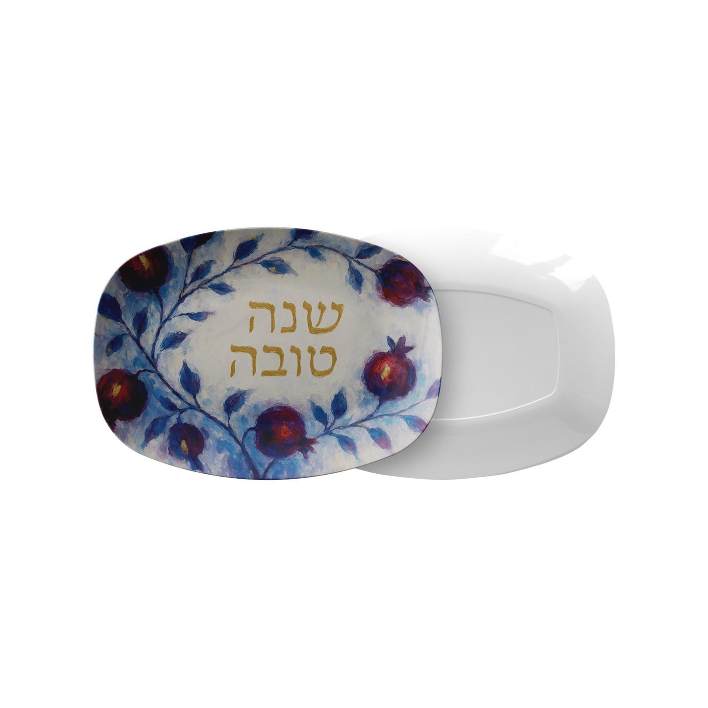 Pomegranate Serving Platter for Rosh Hashanah- Jewish Holiday Tableware- Shana Tova