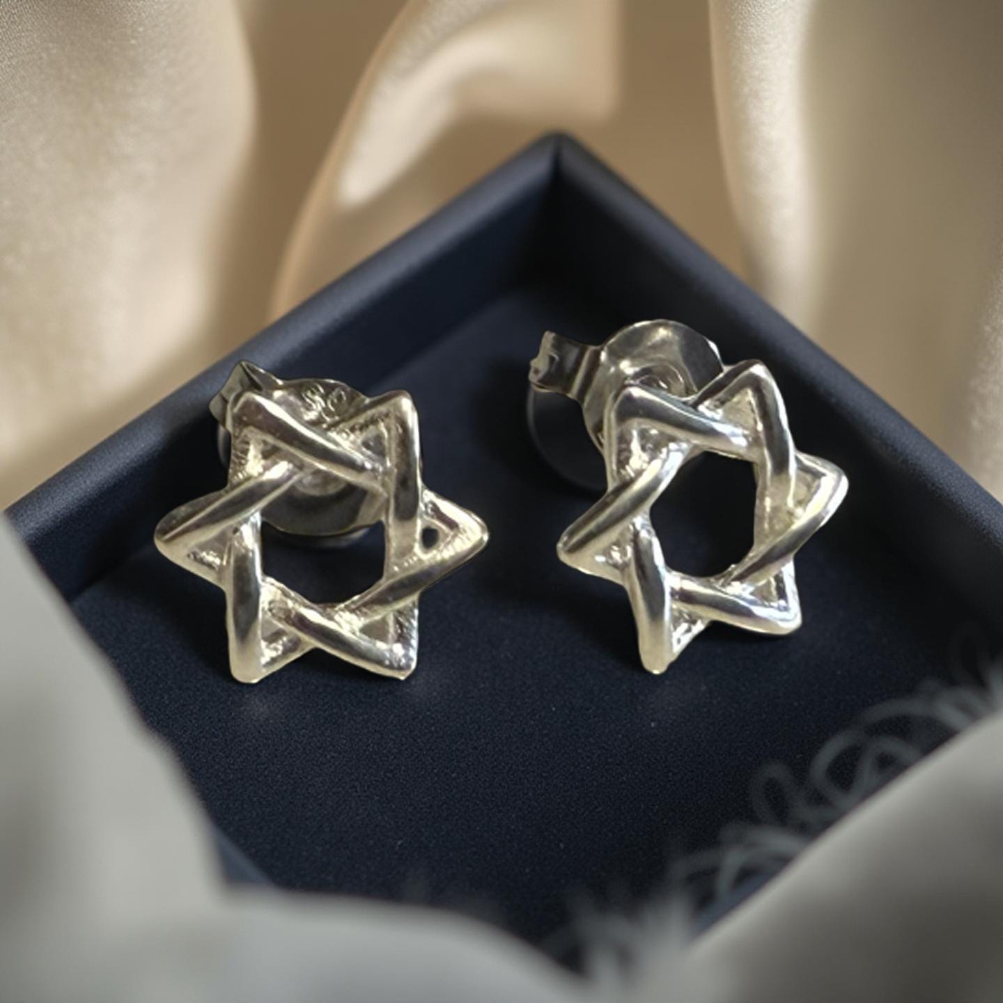 Sterling Silver Star of David Earrings – Meaningful Jewish Jewelry