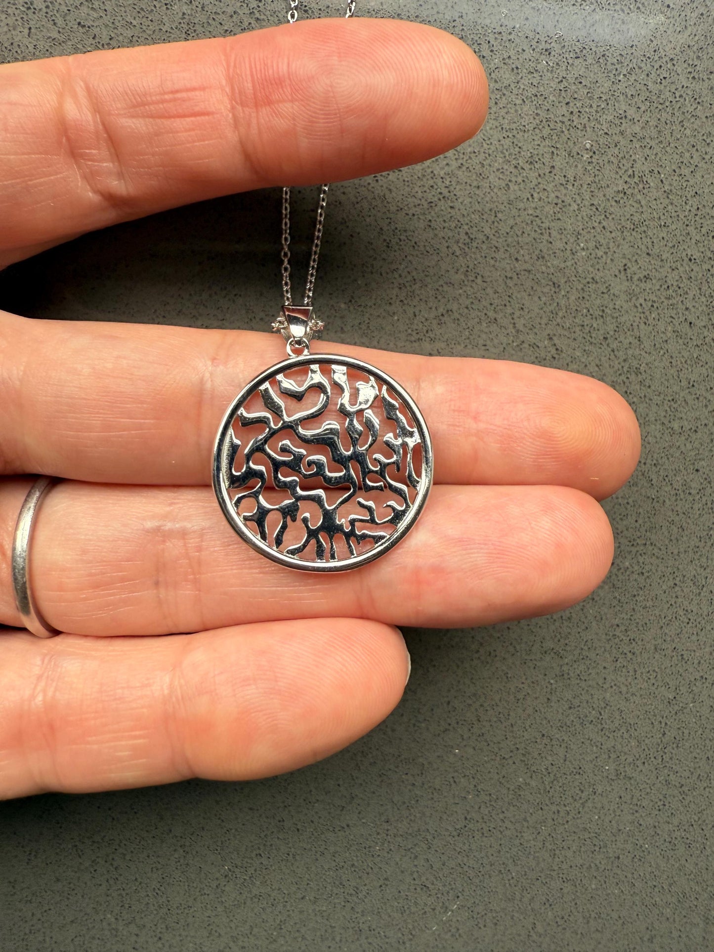 Shema Israel Necklace Sterling Silver | Shma Yisrael Hebrew Prayer Pendant | Judaica Jewelry | Am Yisrael Chai Necklace | Jewish Gift