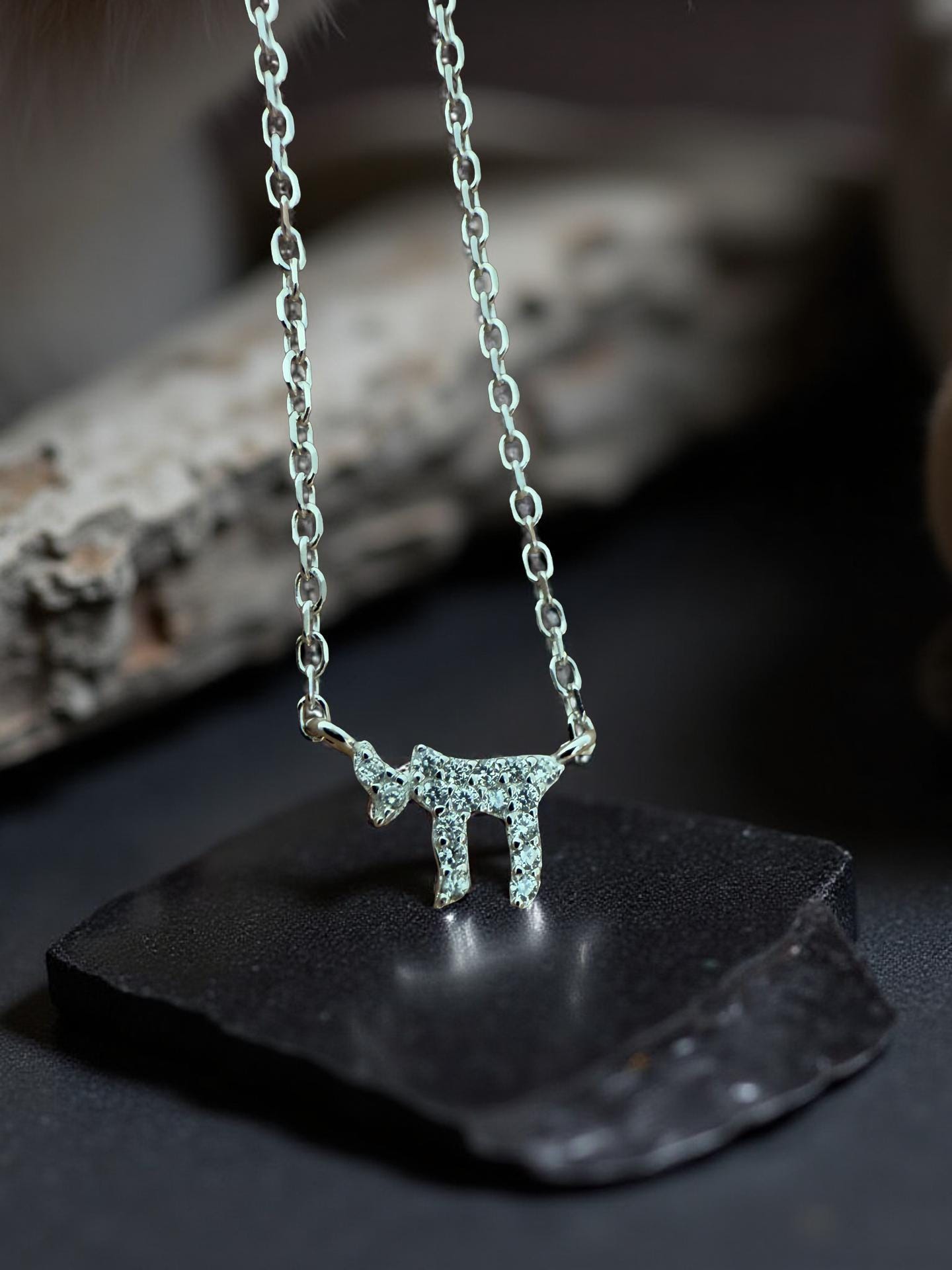 Tiny Chai Necklace – Jewish Pendant