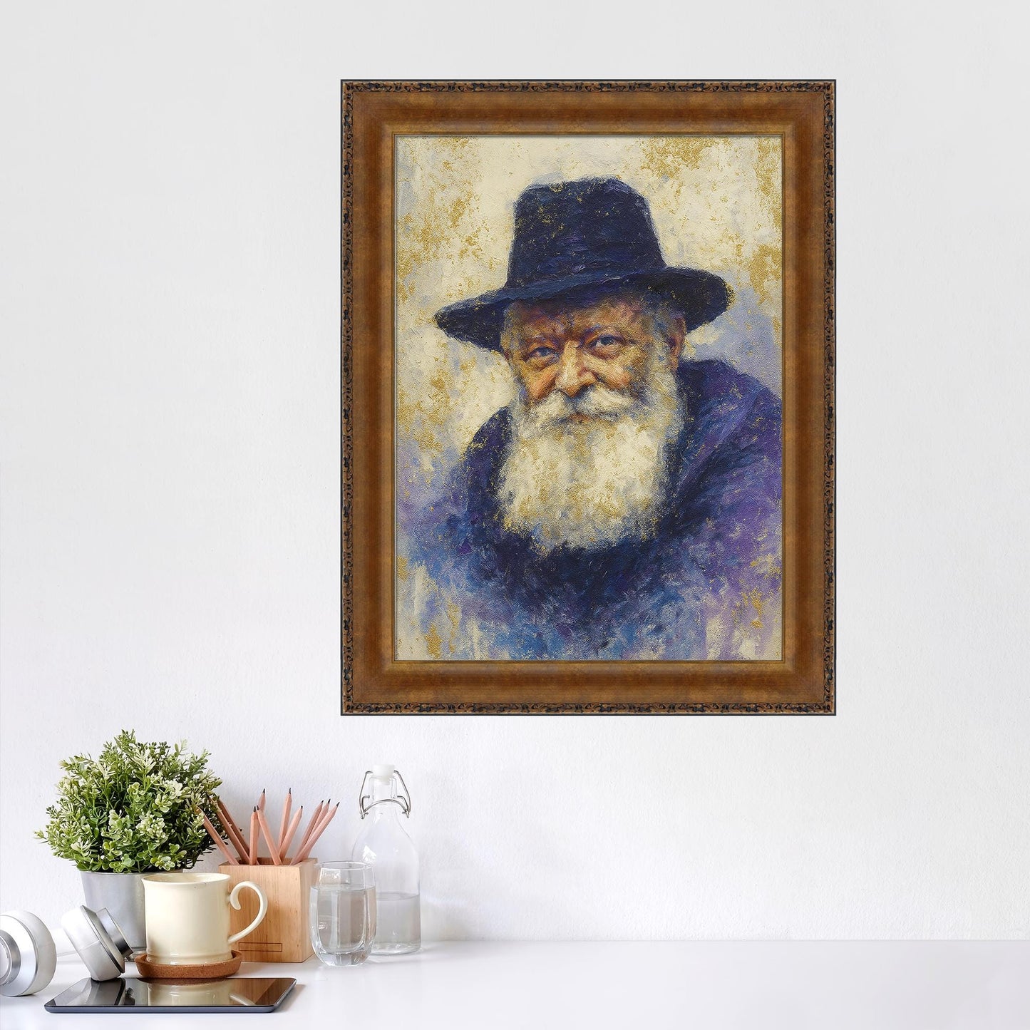 Lubavitcher Rebbe Painting – Chabad Jewish Wall Art