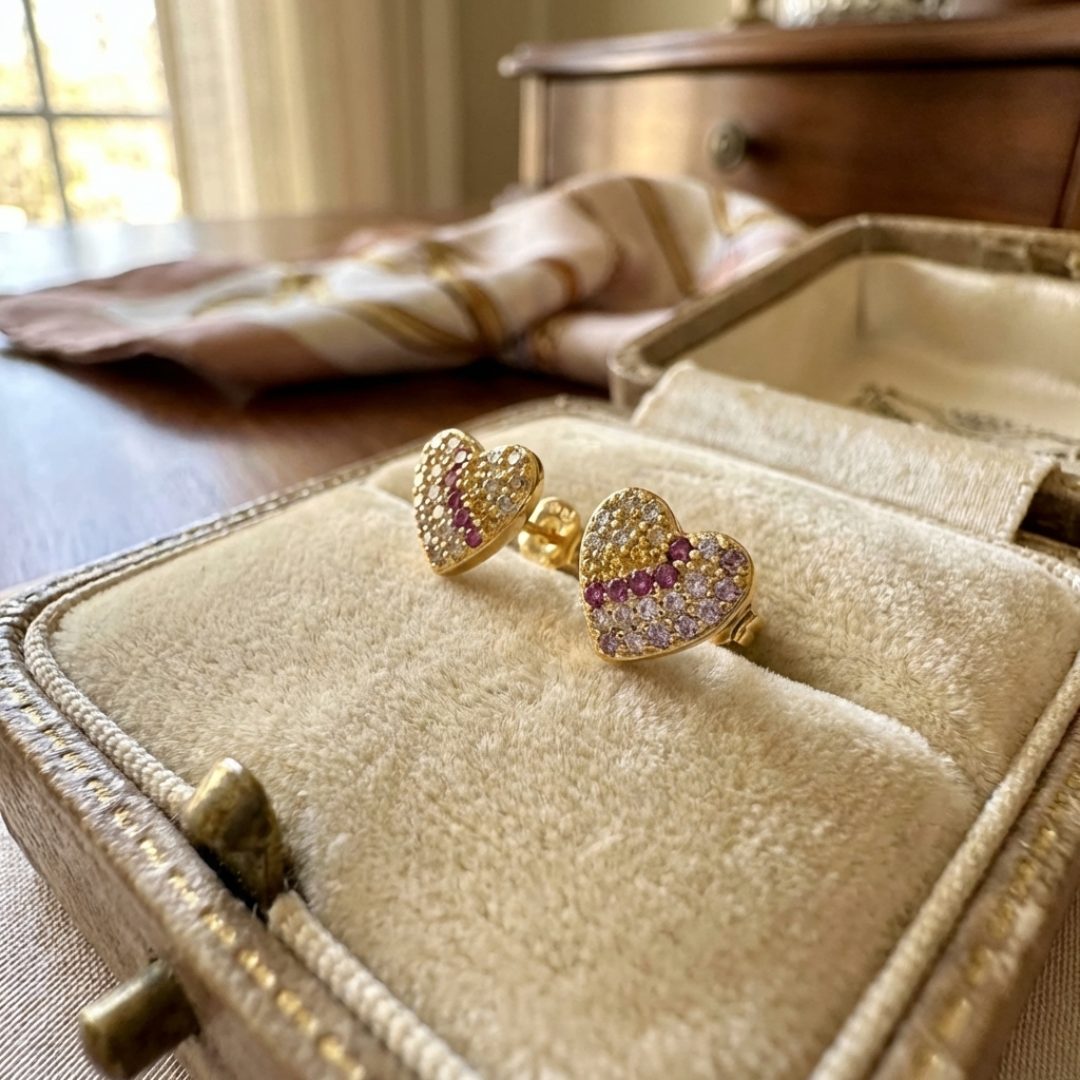 Rainbow Heart Earrings