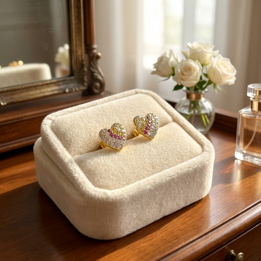 Rainbow Heart Earrings