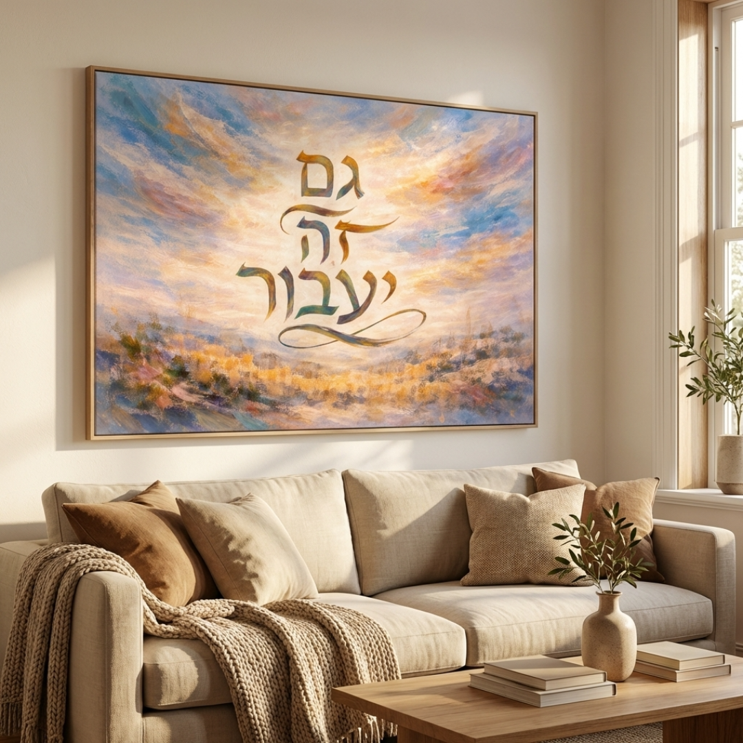 Gam Zeh Yaavor גם זה יעבור wall art