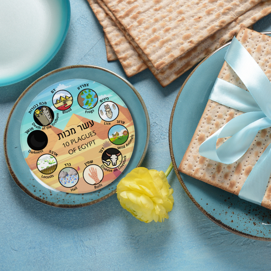 Ten Plagues Passover Acrylic Coaster Set