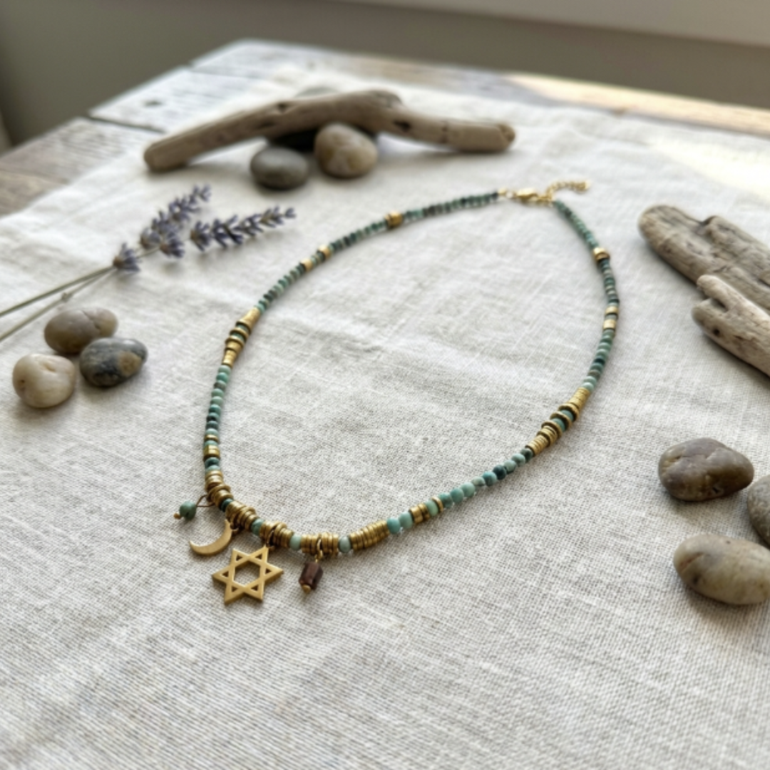 Beaded Star of David Necklace