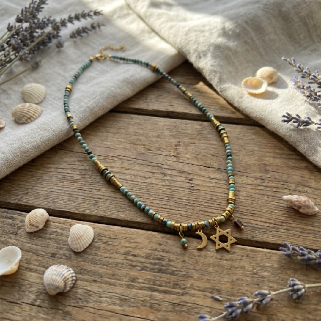 Beaded Star of David Necklace