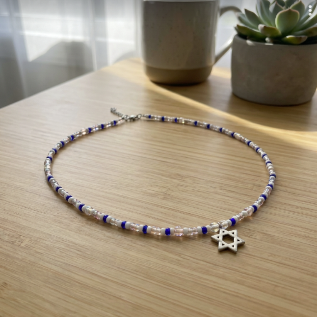Beaded Star of David Necklace