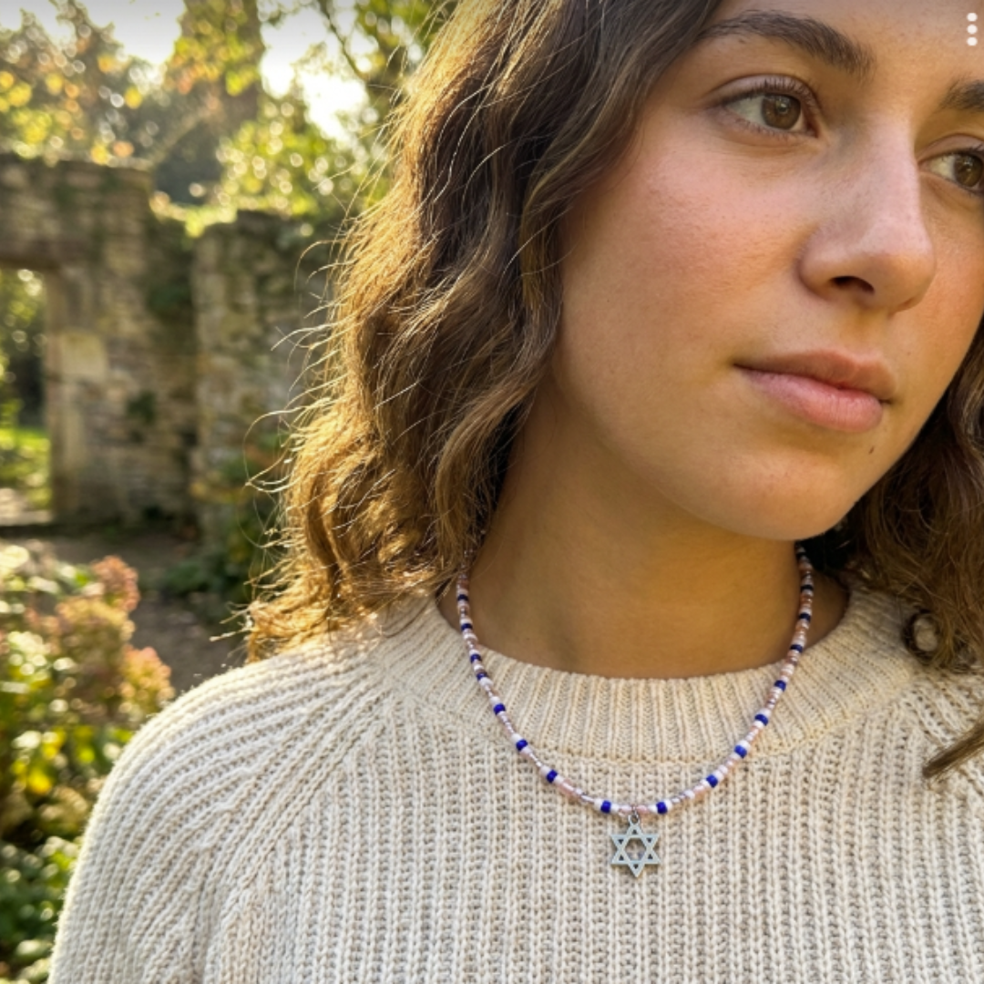 Beaded Star of David Necklace