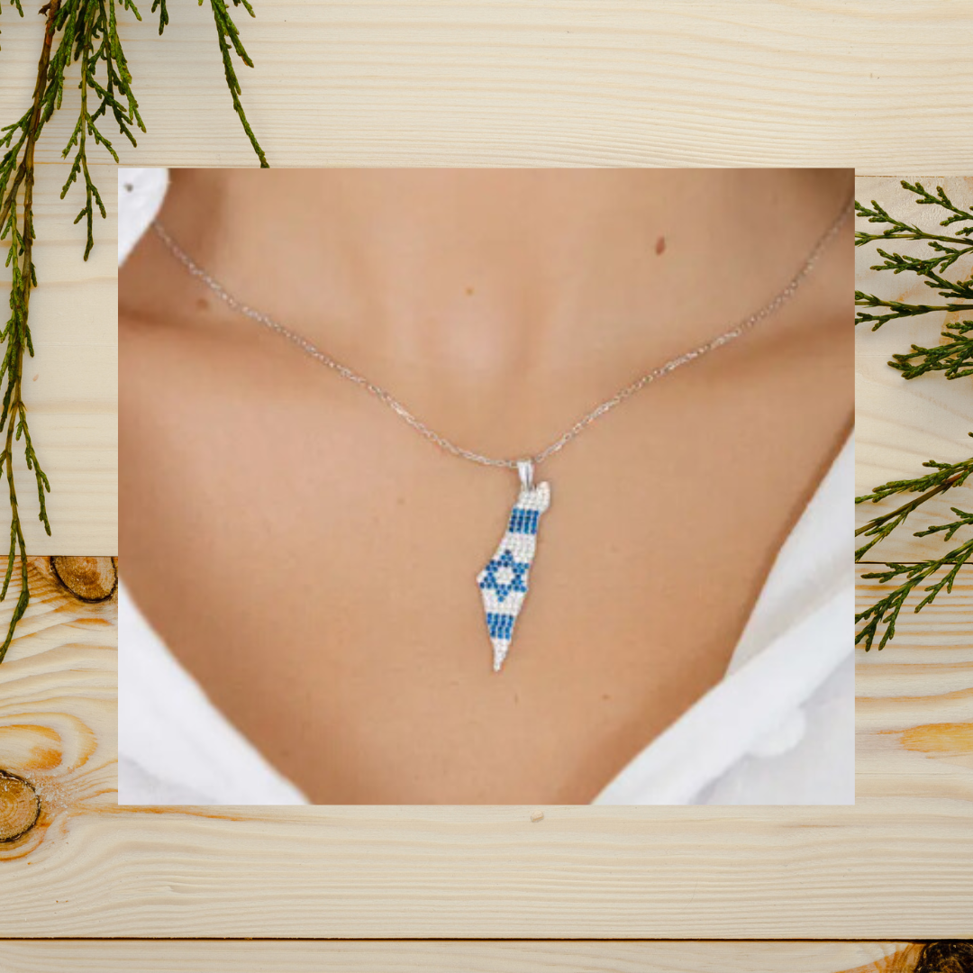 Map of Israel necklace