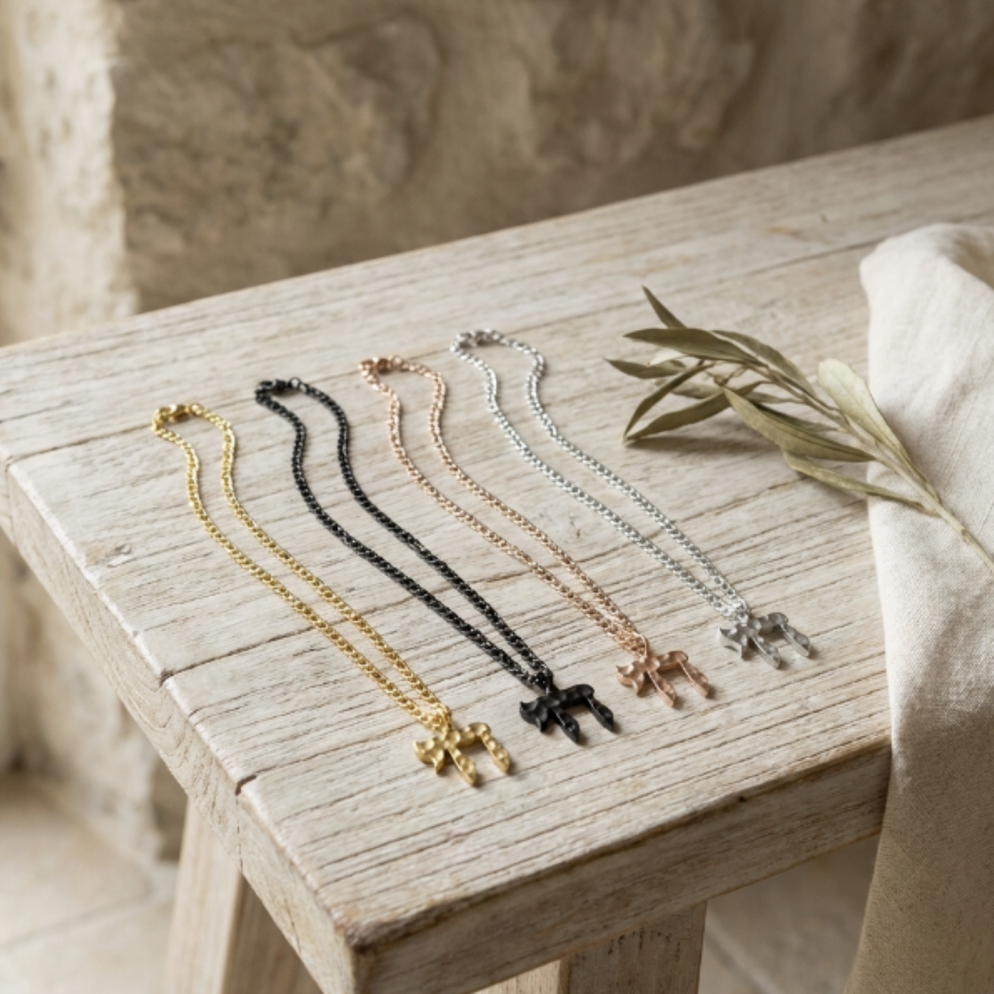 Hammered Chai Necklace