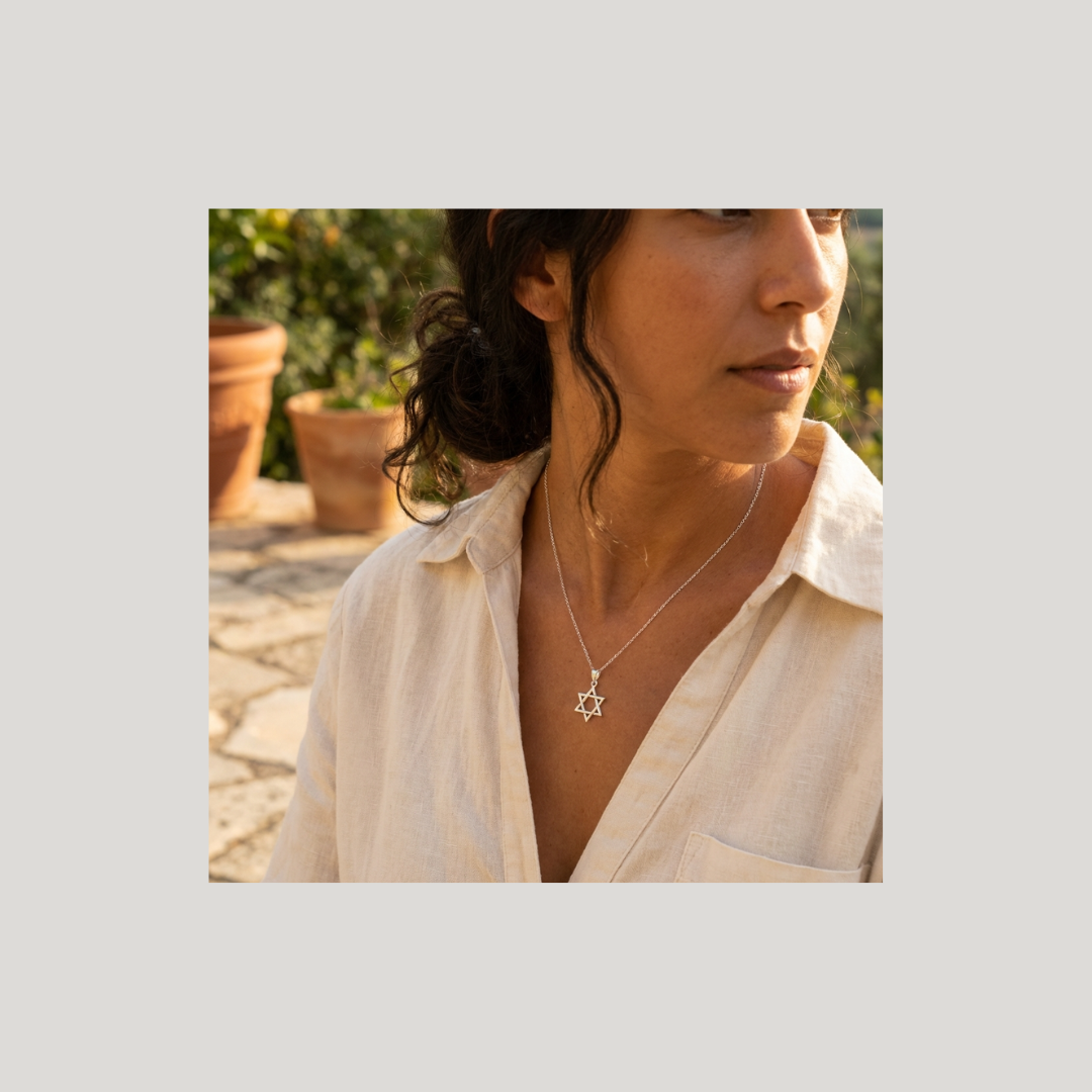 14K Gold Plated Sterling Silver Star of David Necklace