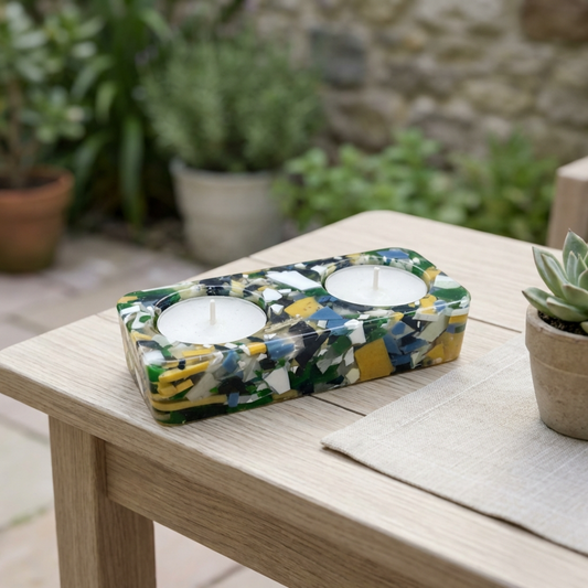 Handmade Seashell Resin Tea Light Holders