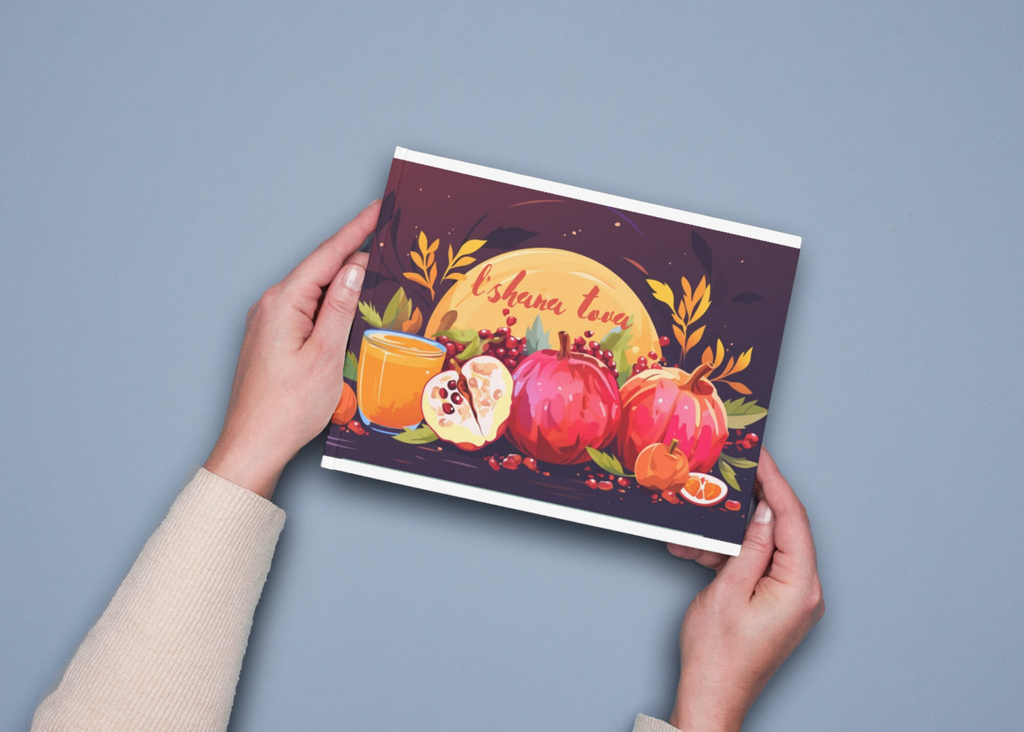 Rosh Hashanah Greeting Cards - L'Shana Tova Postcards with Symbolic Designs