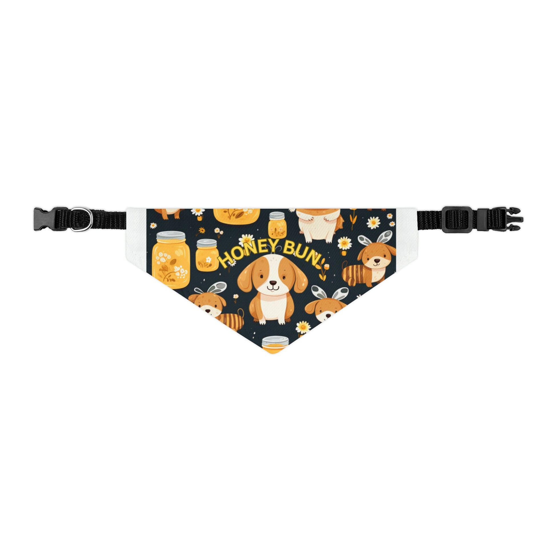 Rosh Hashana Pet Bandana honey Collar| Cute Honeybun Pet Bandana - Fun Honeybee Costume with Honey Jars - Available in 3 Sizes