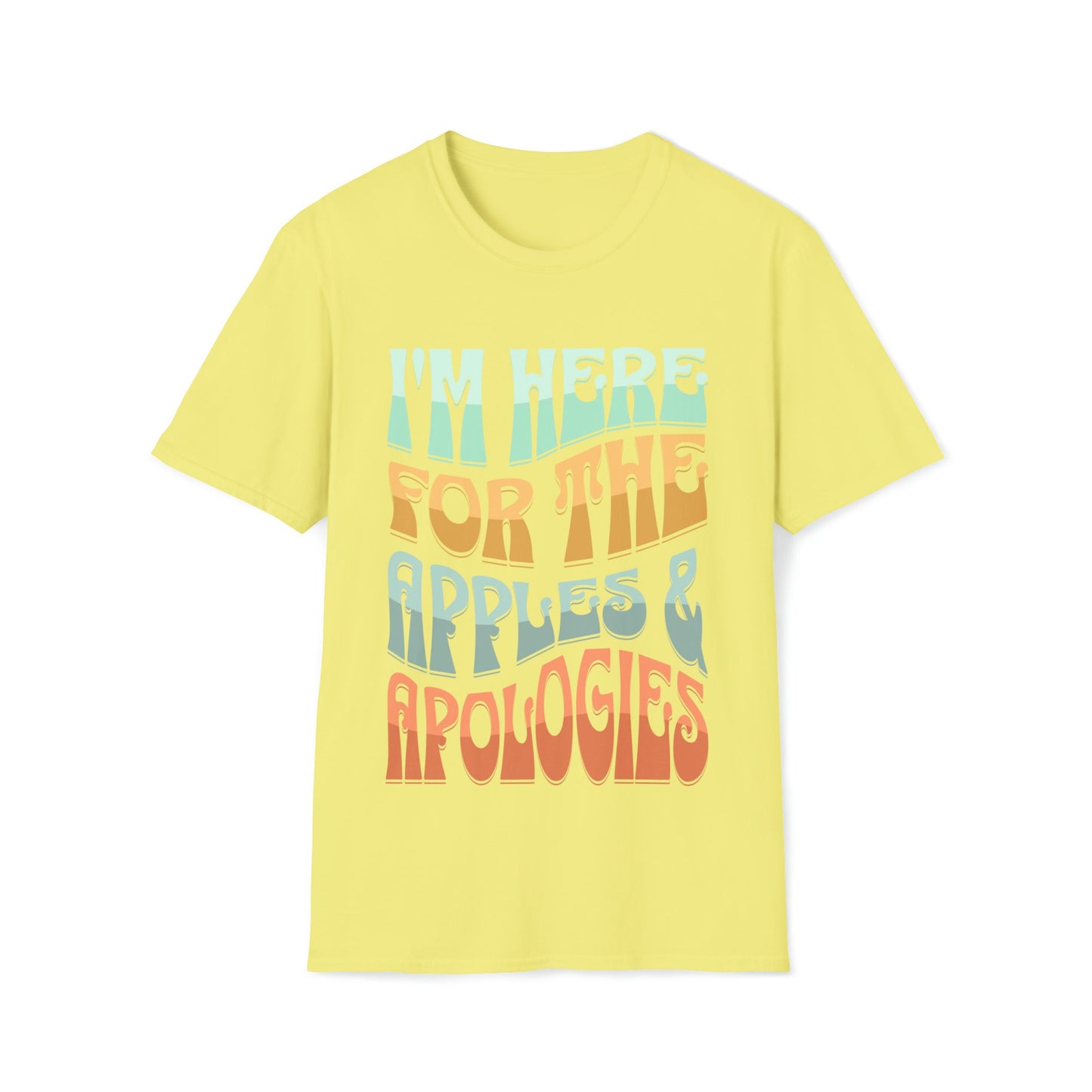 Rosh Hashanah Vintage Tshirt | Im Here for the Apples and Apologies | Unisex T-Shirt - Playful Design | shana tova shirt