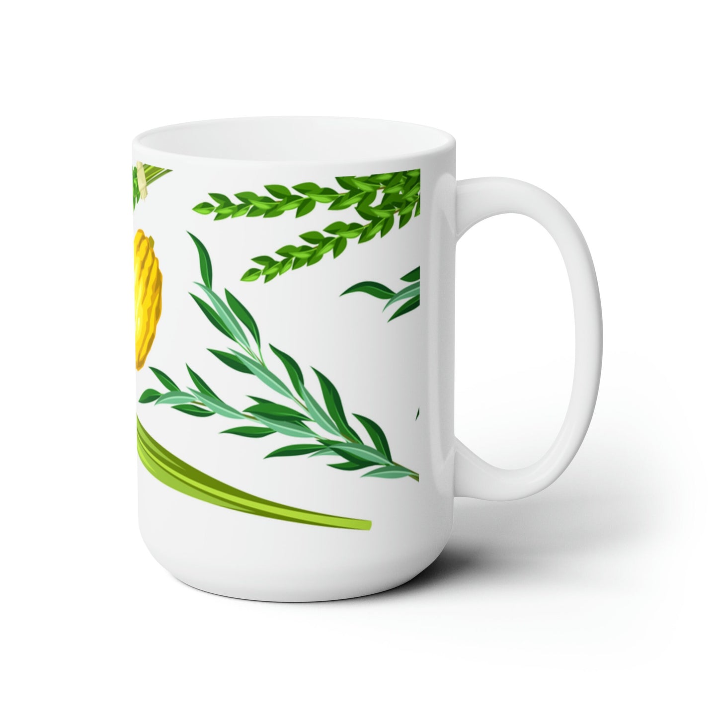 Celebrate Sukkot with Elegance| Lulav and Etrog Ceramic Mug for Your Joyous Moment 15 oz